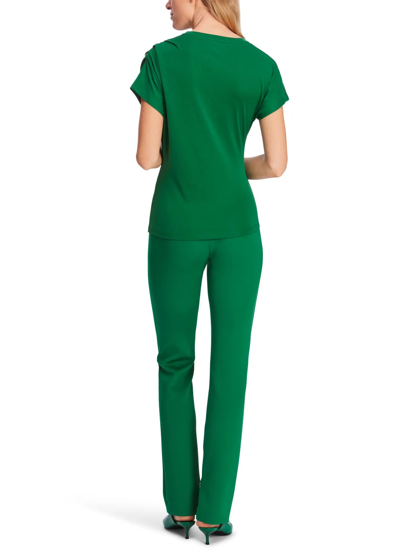 MARC CAIN XC 48.06 J14 Damen T-Shirt mit Materialmix