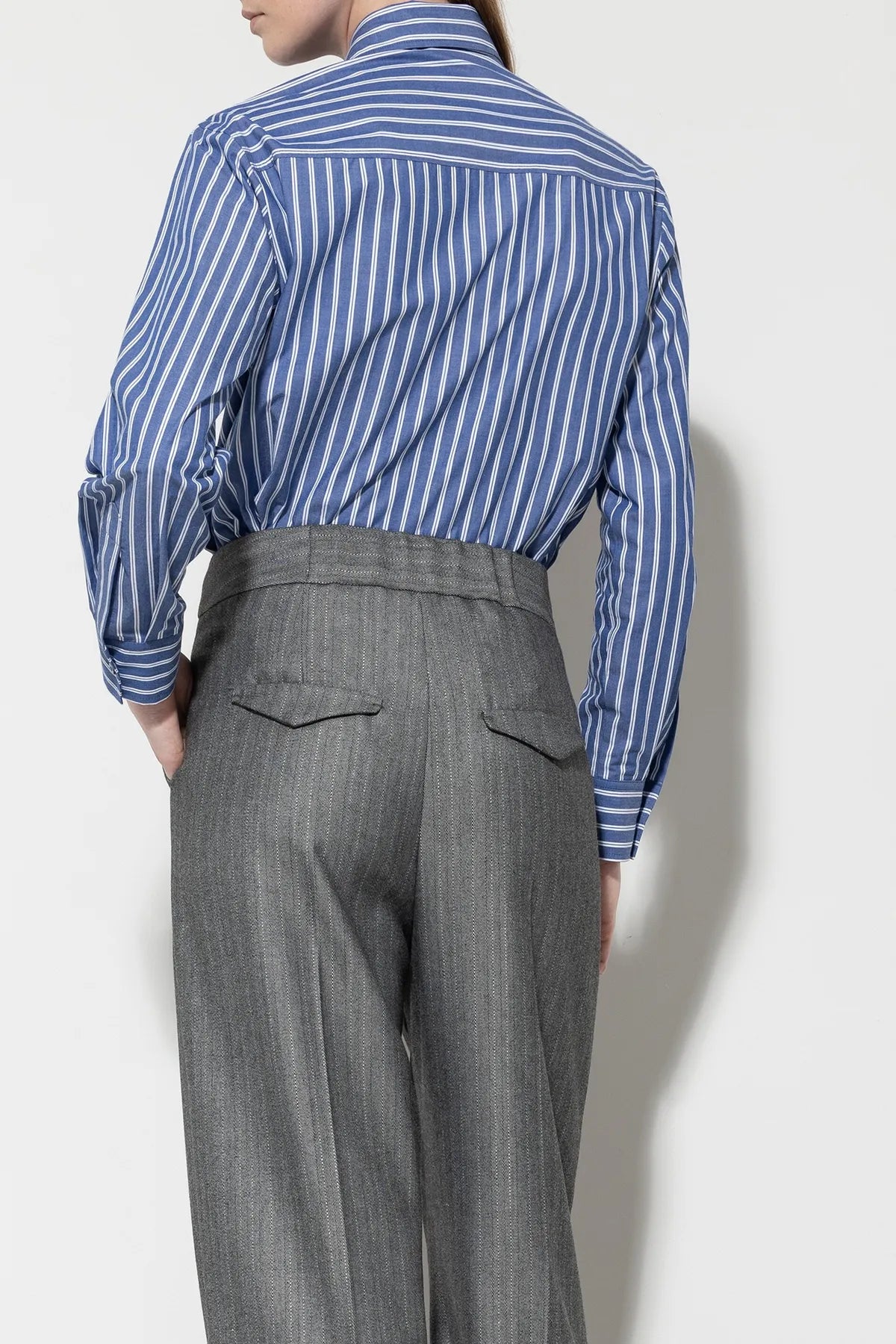 LUISA CERANO 208479/3645-83 Damen Hemdbluse mit Streifen blau