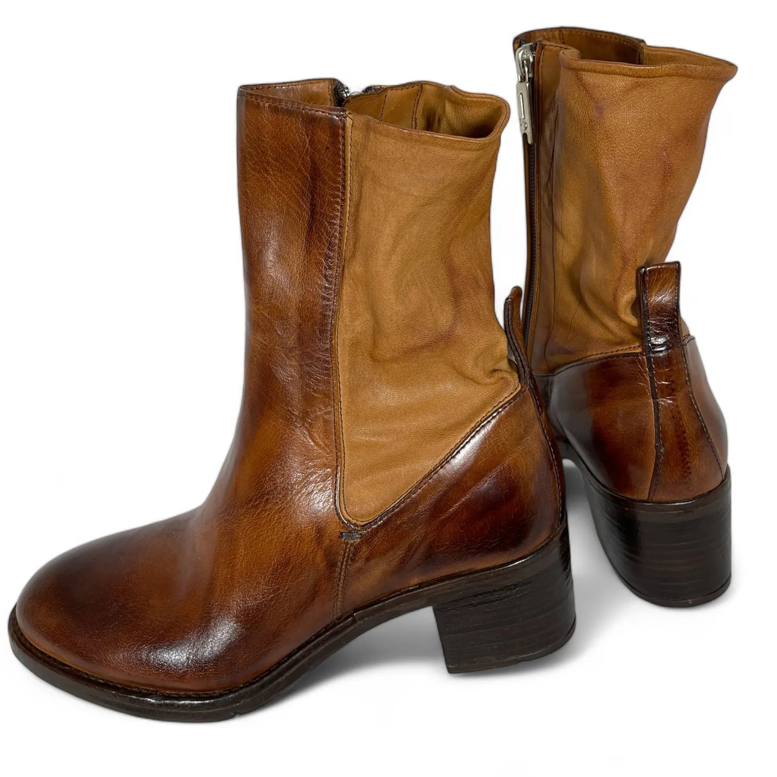 LEMARGO AH46A RANCH COGNAC Damen Stiefelette Leder Braun.