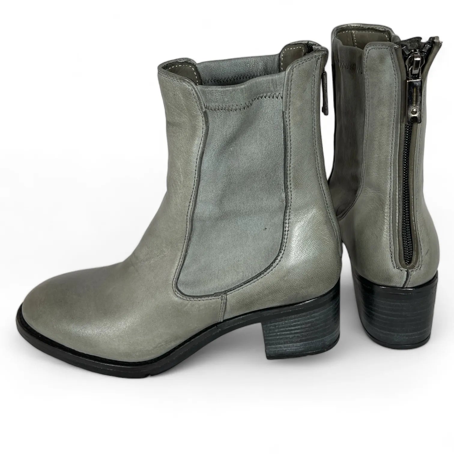 LEMARGO AP06A NAPO CEMENTO Damen Stiefelette Leder Grau.