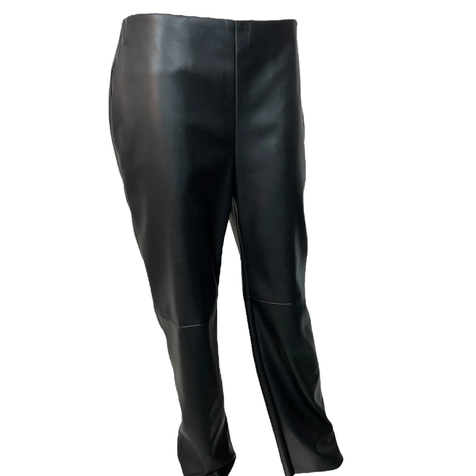 ULI SCHNEIDER 50989 Straight-Fit Pants Damen Hose in Lederoptik Black.