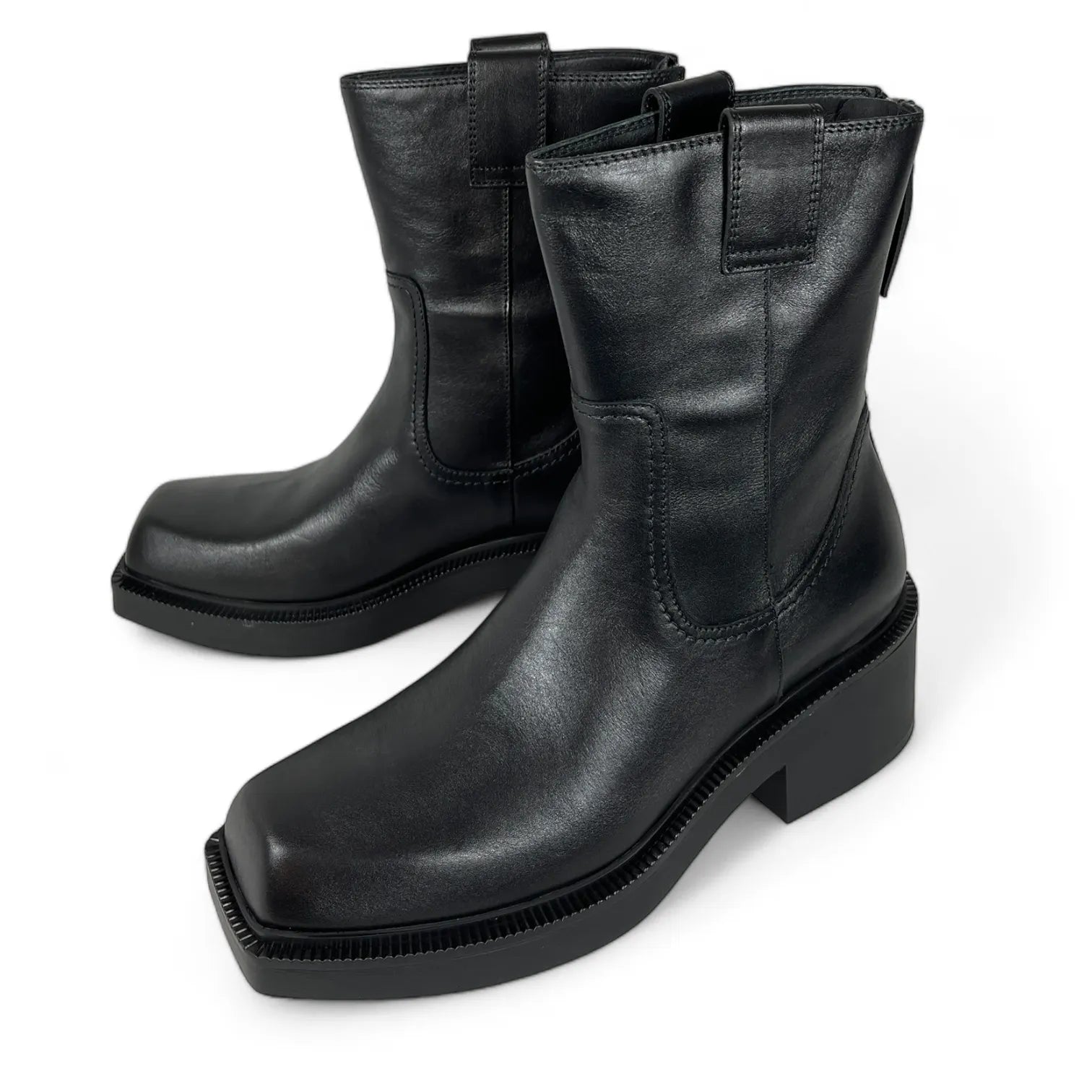 VIC MATIE - 2362 PAMPAS COWBOY BOOTS PLATEAU-STIEFELETTEN WESTERN LEDER BLACK