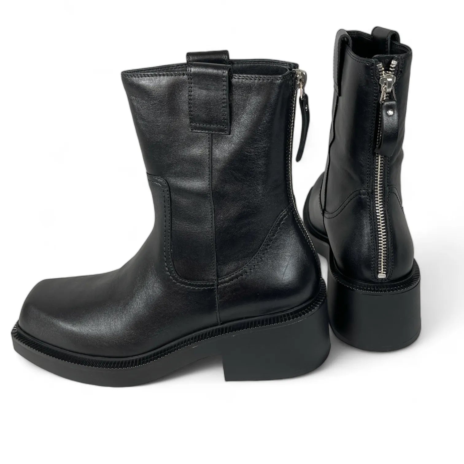 VIC MATIE - 2362 PAMPAS COWBOY BOOTS PLATEAU-STIEFELETTEN WESTERN LEDER BLACK