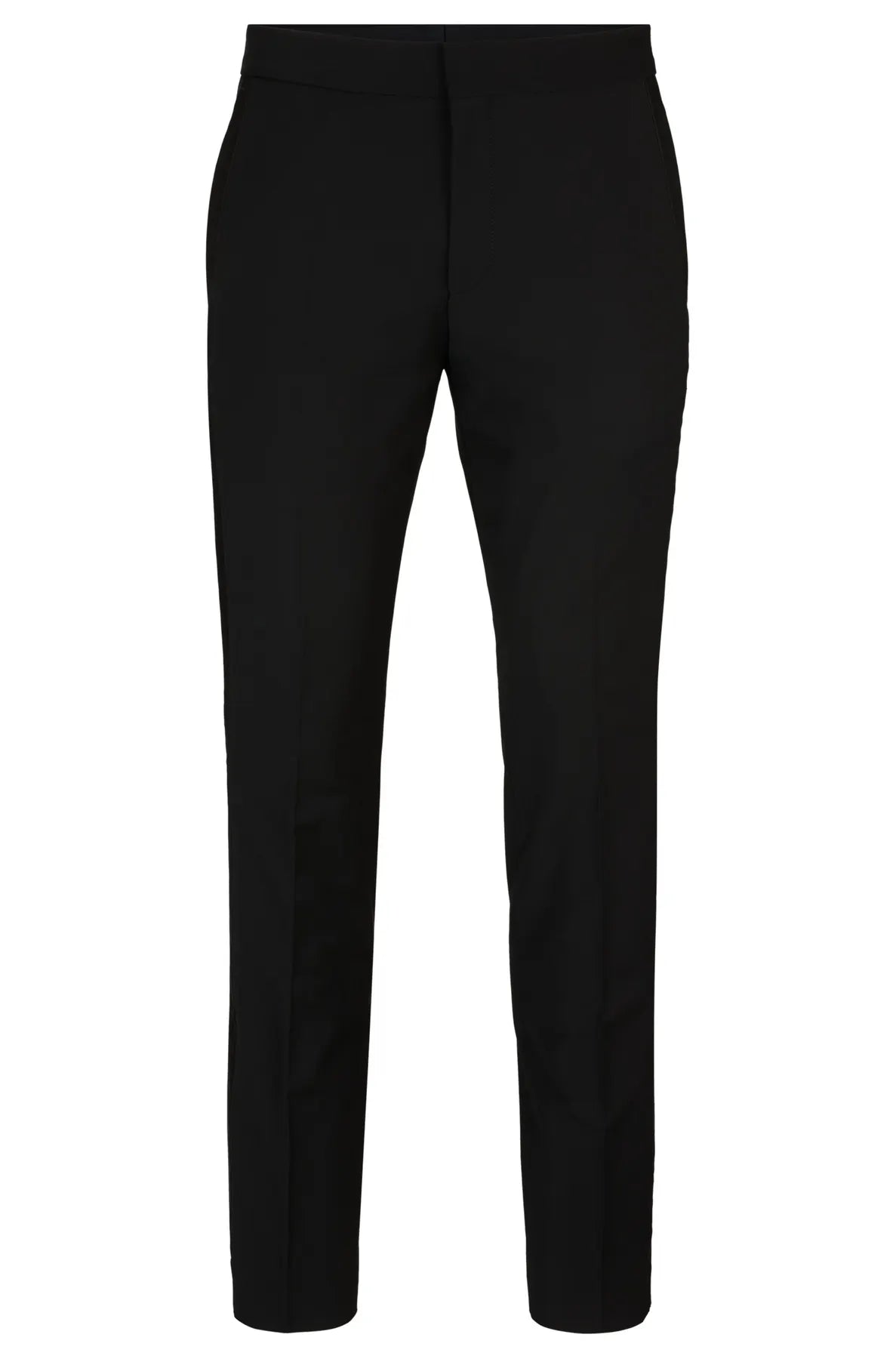 HUGO 50476482 Hesten224E1X
Herren Hose mit Bügelfalten Stretch Woll-Mix Schwarz