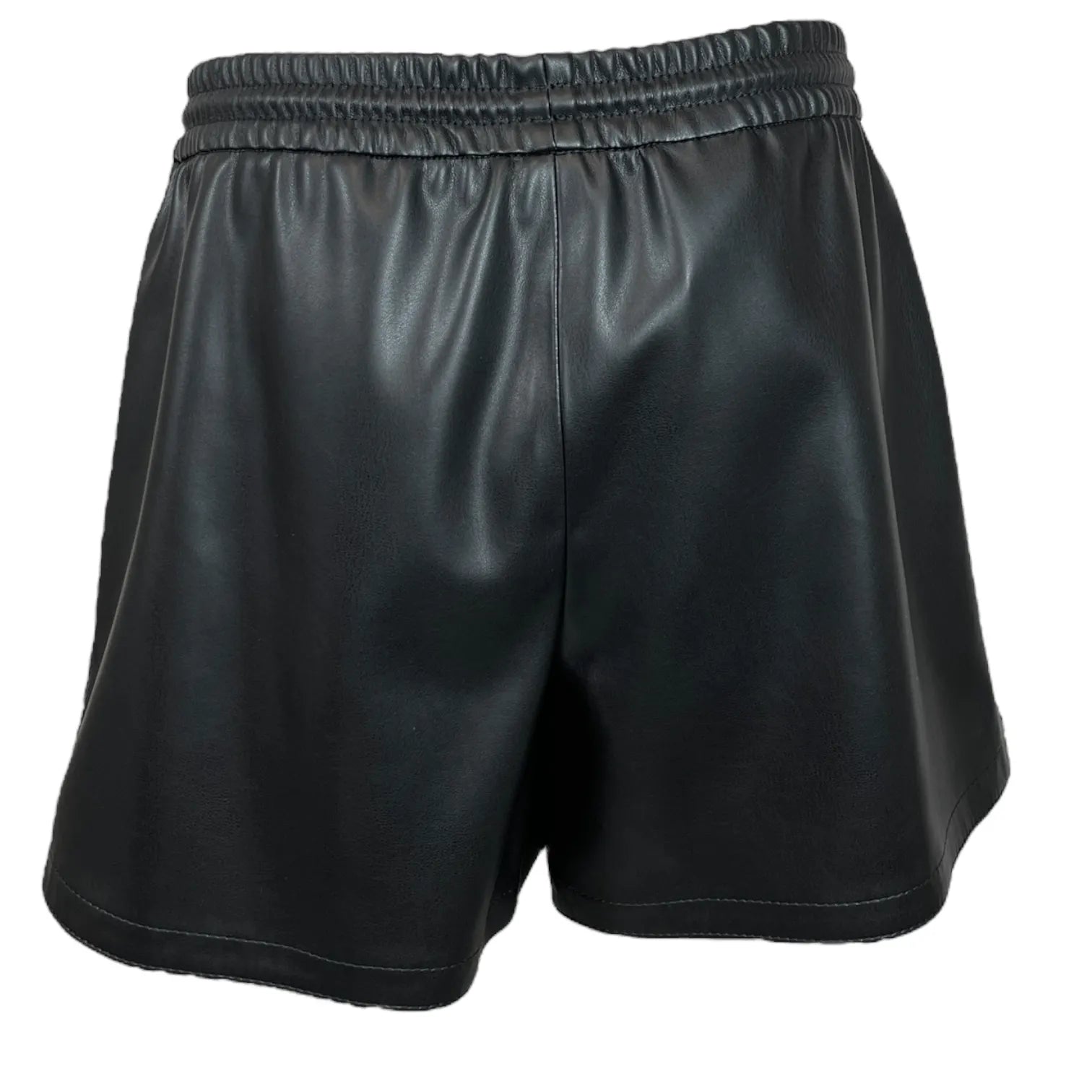 HUGO 50510908 Hesar-1 10243664 01 Damen Shorts in Lederoptik Schwarz