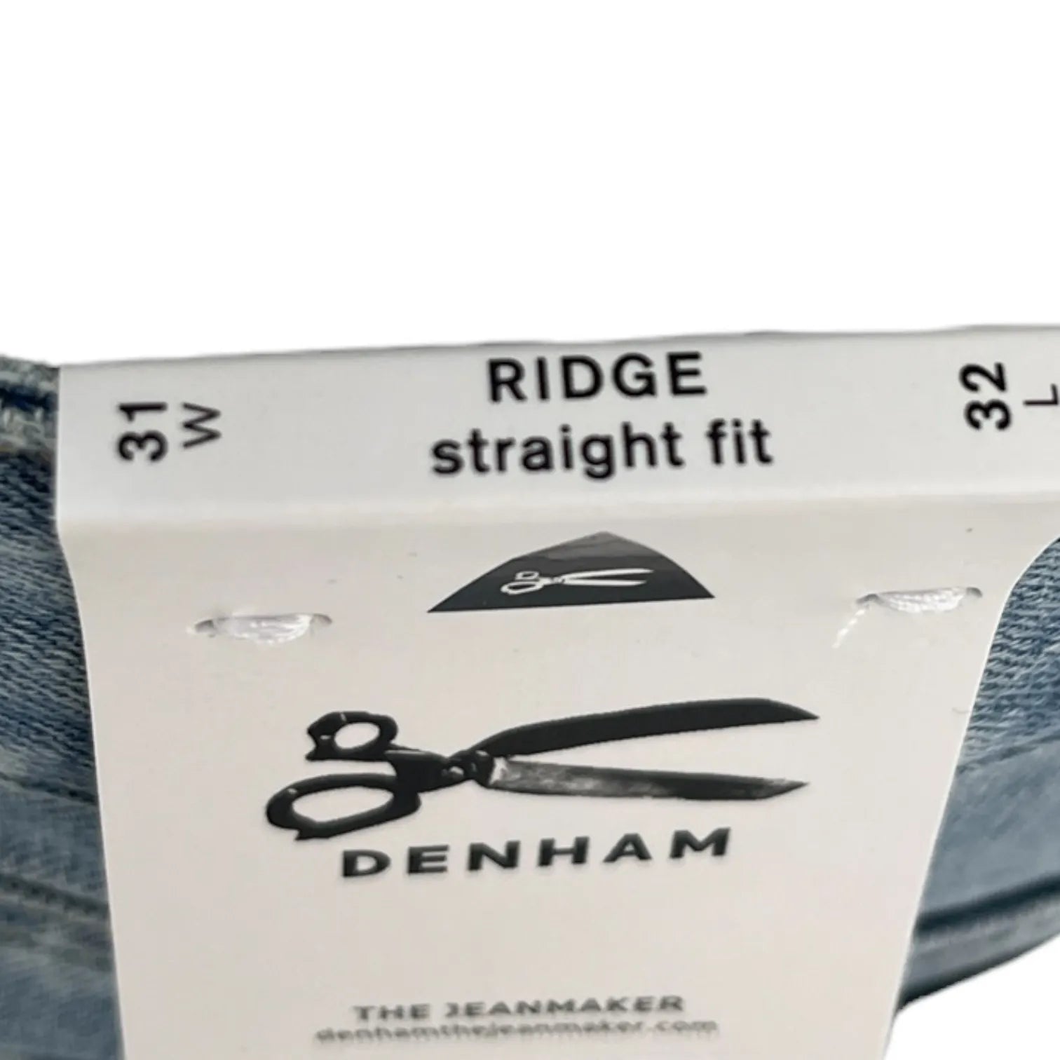 DENHAM 01-24-04-11-017 RIDGE STRAIGHT FIT CSL HERREN JEANS MIT KNOPFLEISTE LIGHT BLUE
