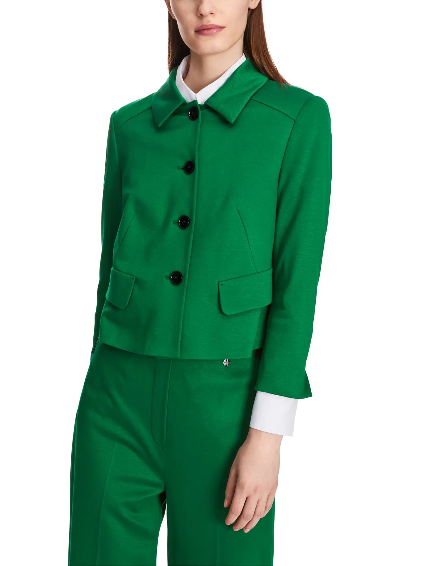 MARC CAIN
XA 31.01 J24 Damen Kurzjacke Blazer Stretch Grün