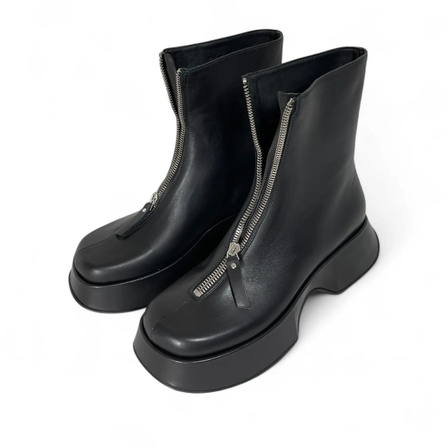 VIC MATIE - 2412 ELODIE Plateau-Stiefel Leder Boots Schwarz