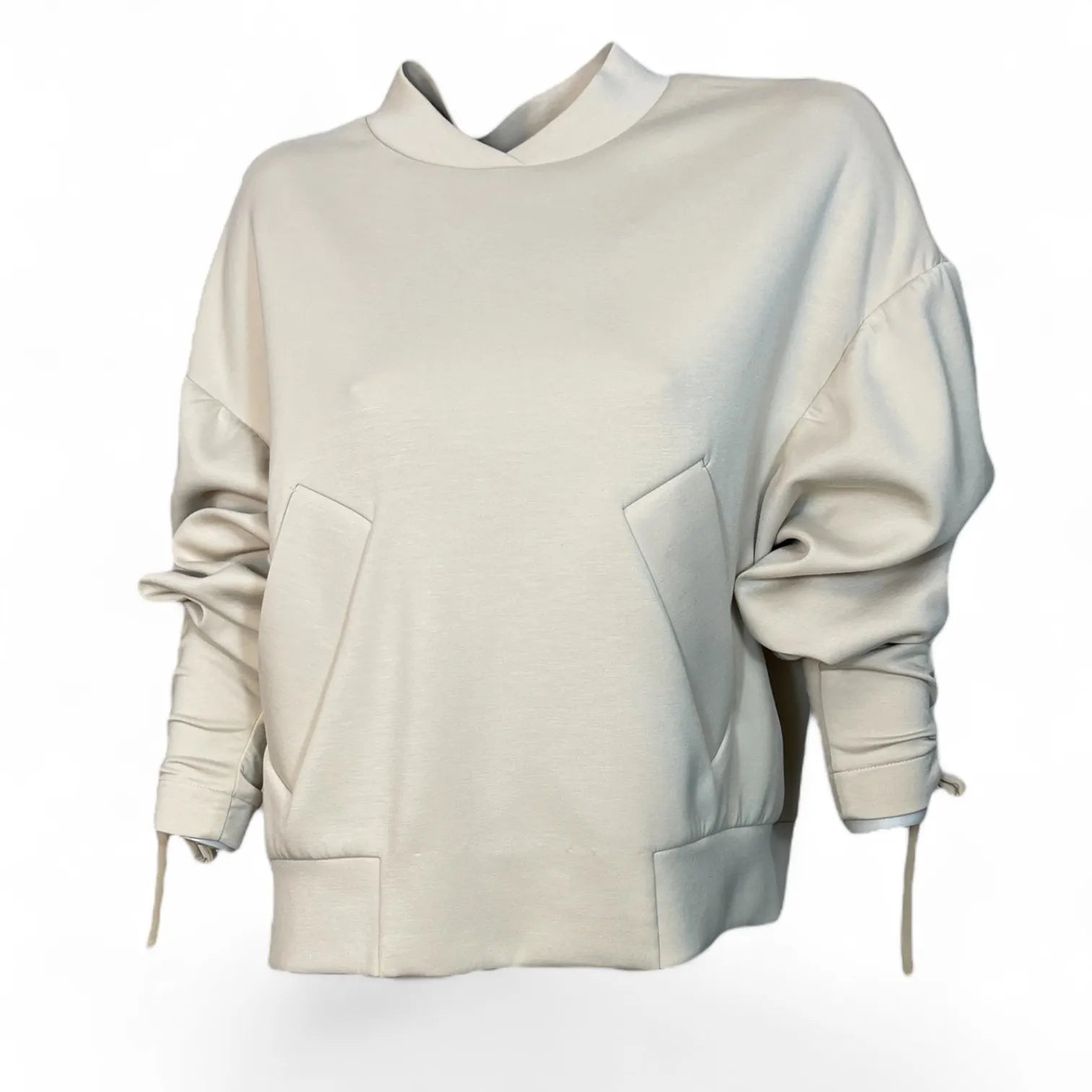 ULI SCHNEIDER - 31759 BOMBER SWEATER DAMEN SWEATSHIRT PULLOVER MIT TASCHEN CREAM.