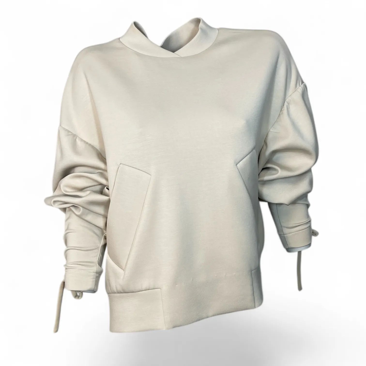 ULI SCHNEIDER - 31759 BOMBER SWEATER DAMEN SWEATSHIRT PULLOVER MIT TASCHEN CREAM.