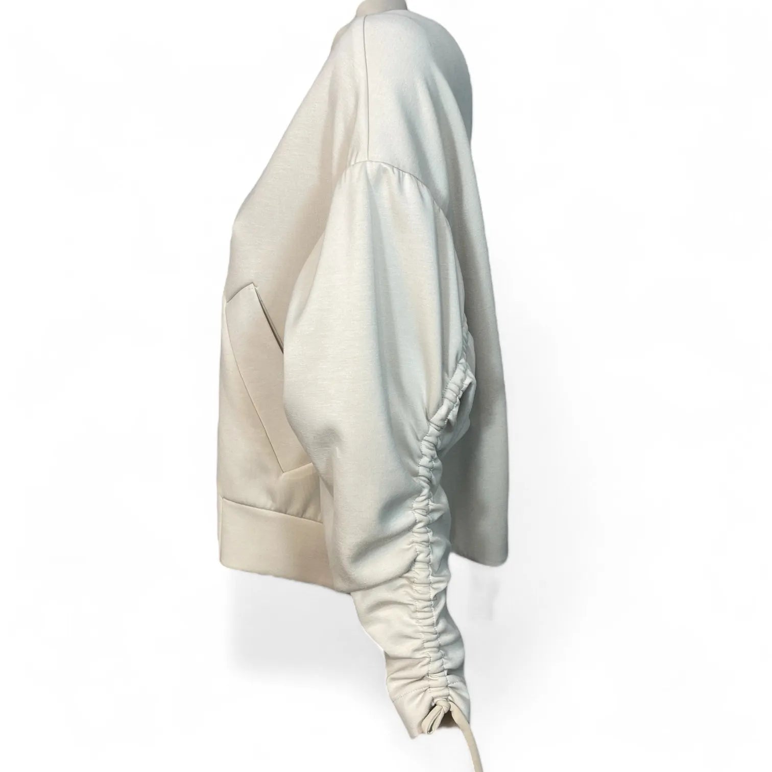 ULI SCHNEIDER - 31759 BOMBER SWEATER DAMEN SWEATSHIRT PULLOVER MIT TASCHEN CREAM.