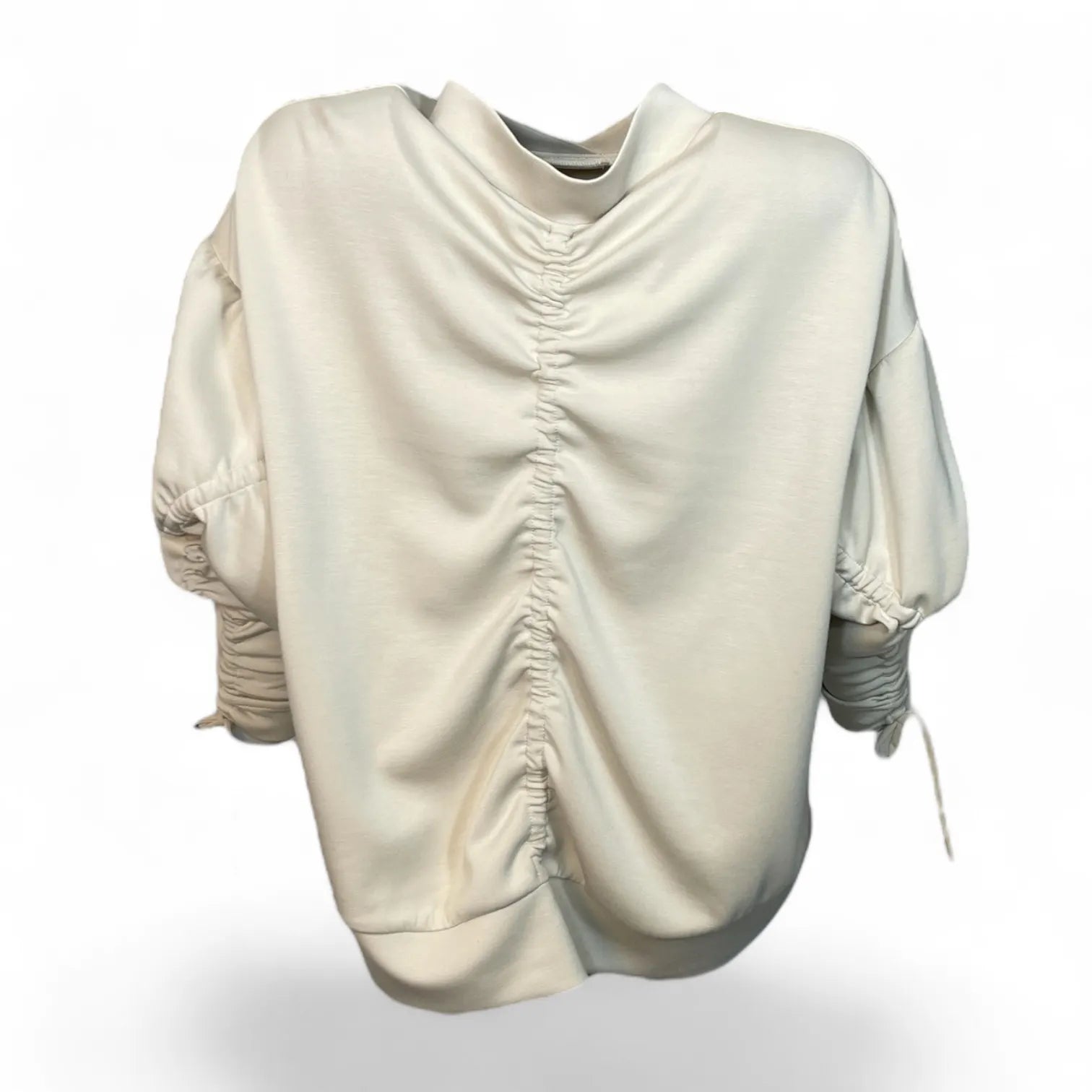ULI SCHNEIDER - 31759 BOMBER SWEATER DAMEN SWEATSHIRT PULLOVER MIT TASCHEN CREAM.