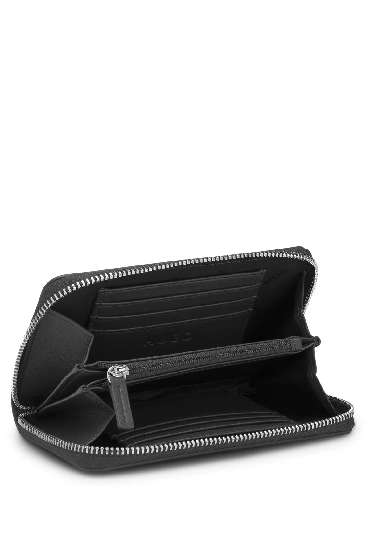 HUGO WOMEN RED 50529043 Chris SmZiparound-PU 10262045 Damen Portemonnaie Geldbörse Schwarz