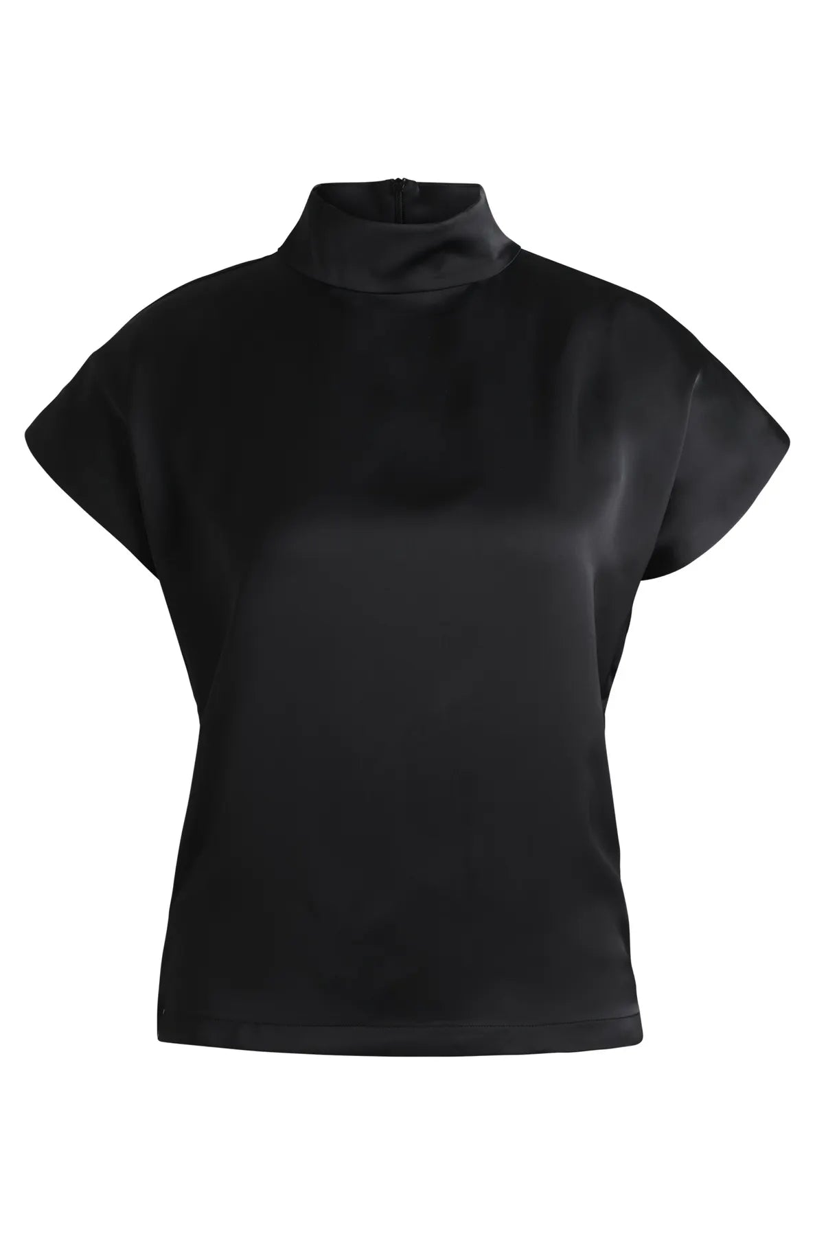 HUGO
50525896 Caneli-1 10263720 01 Damen Top aus fließendem Satin mit Stehkragen
Schwarz