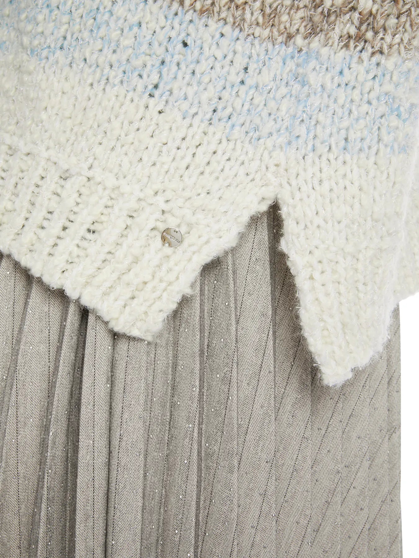 MARC CAIN XC 41.60 M45 Damen Pullover Oversized Sweater Knitted in Germany smoke