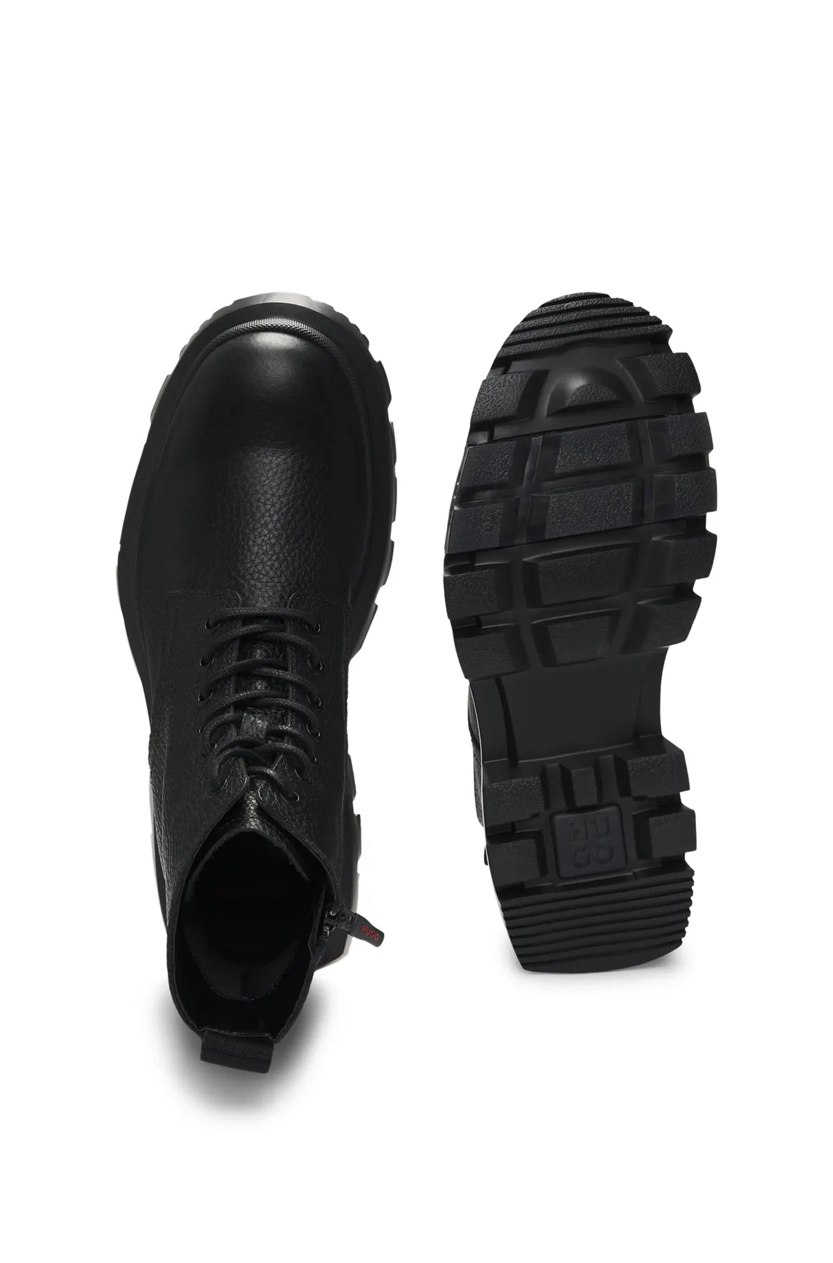 HUGO
50523891 Fabyan_halb_ltgr Herren Leder Boots Schwarz