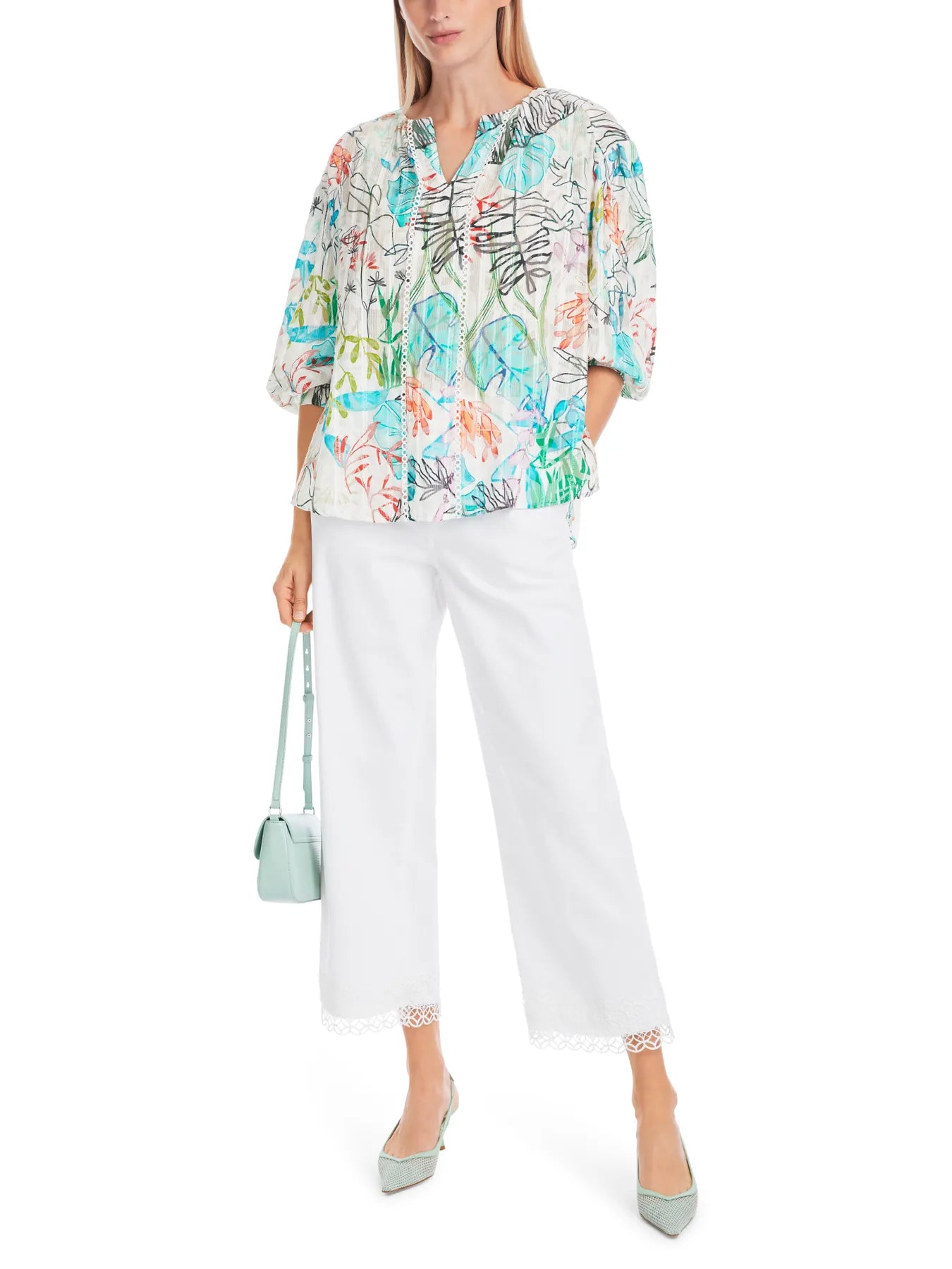 MARC CAIN YC 51.30 W74 Weite Bluse aus luftigem Gewebe breath