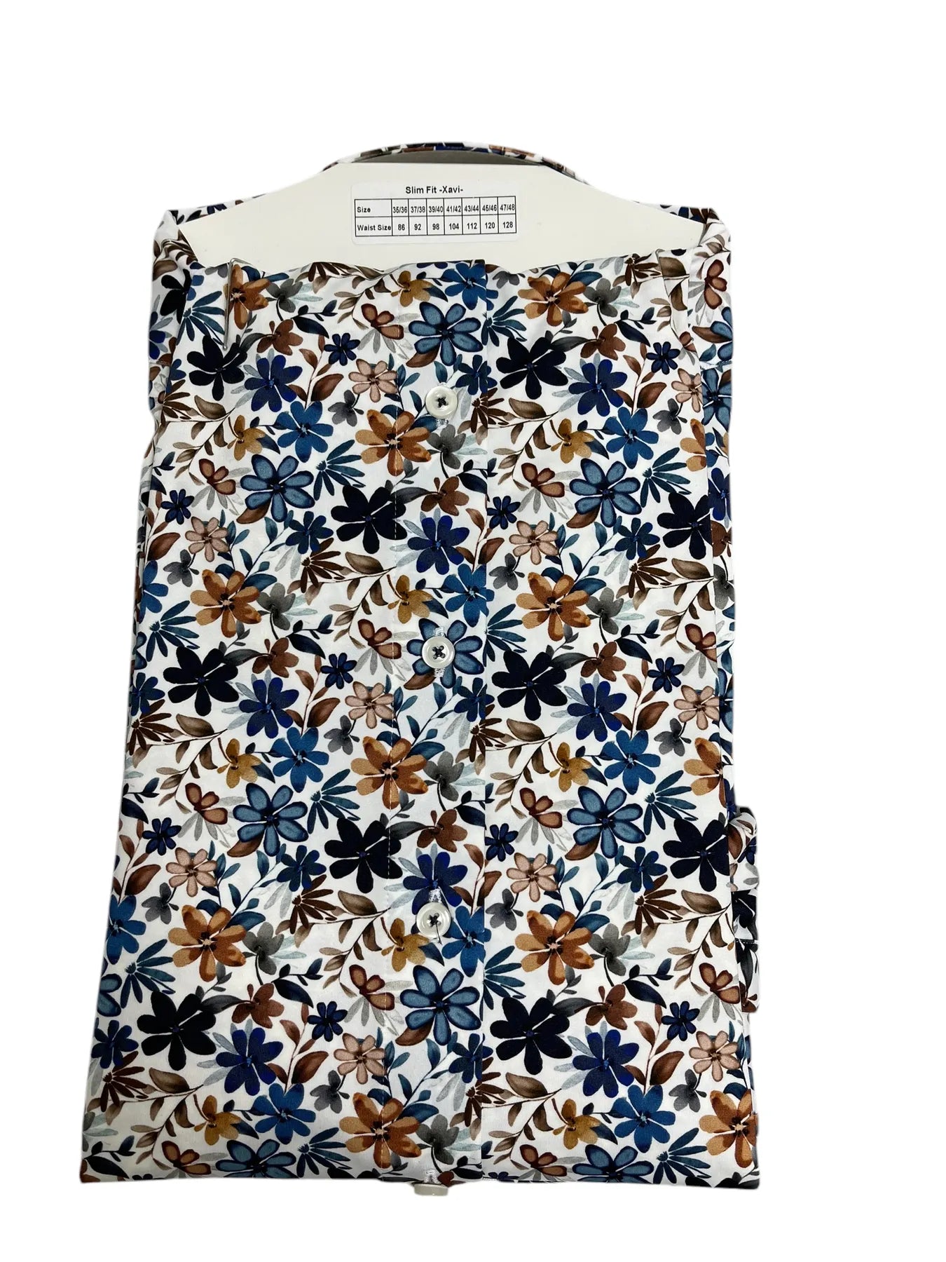 fakts 6342 Shirt Slim Fit Leisure Herren Hemd colorfull flower 057