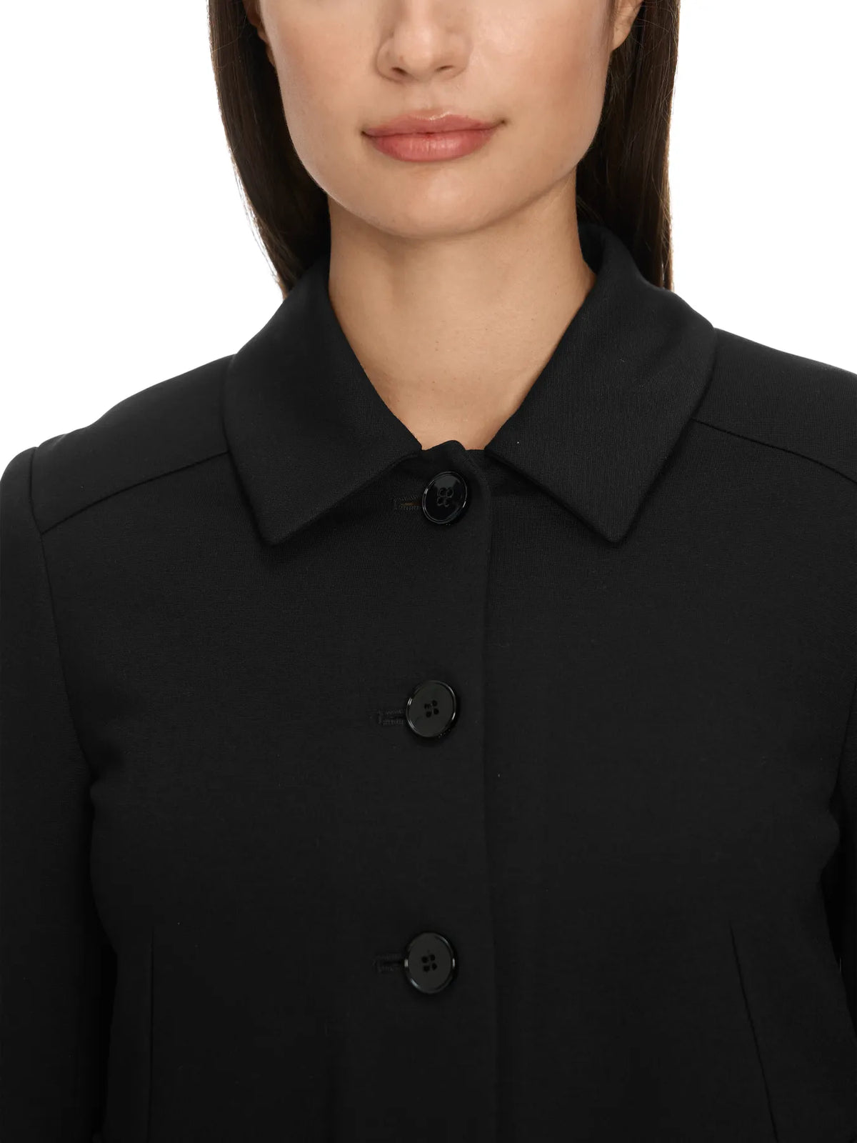 MARC CAIN
+E 31.01 J24 Kurze Jacke mit Kentkragen Schwarz