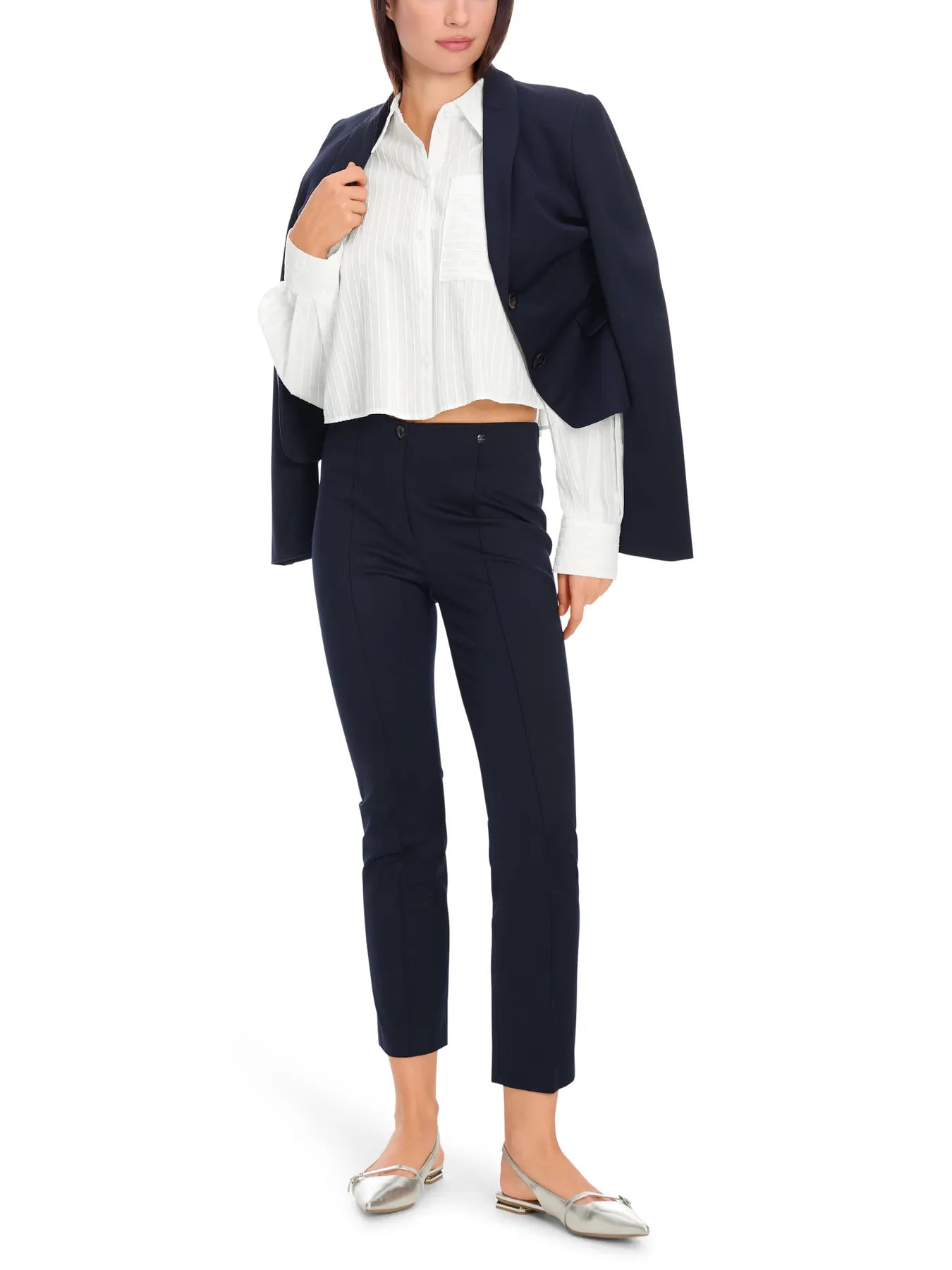 MARC CAIN +E 81.23 J24 7/8 Hose aus feinem Jersey dunkelblau midnight blue 395