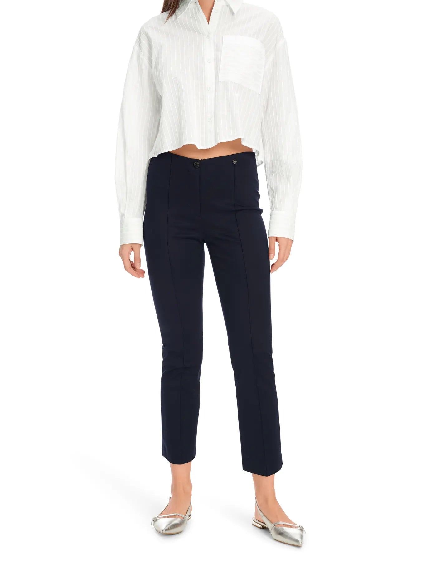 MARC CAIN +E 81.23 J24 7/8 Hose aus feinem Jersey dunkelblau midnight blue 395