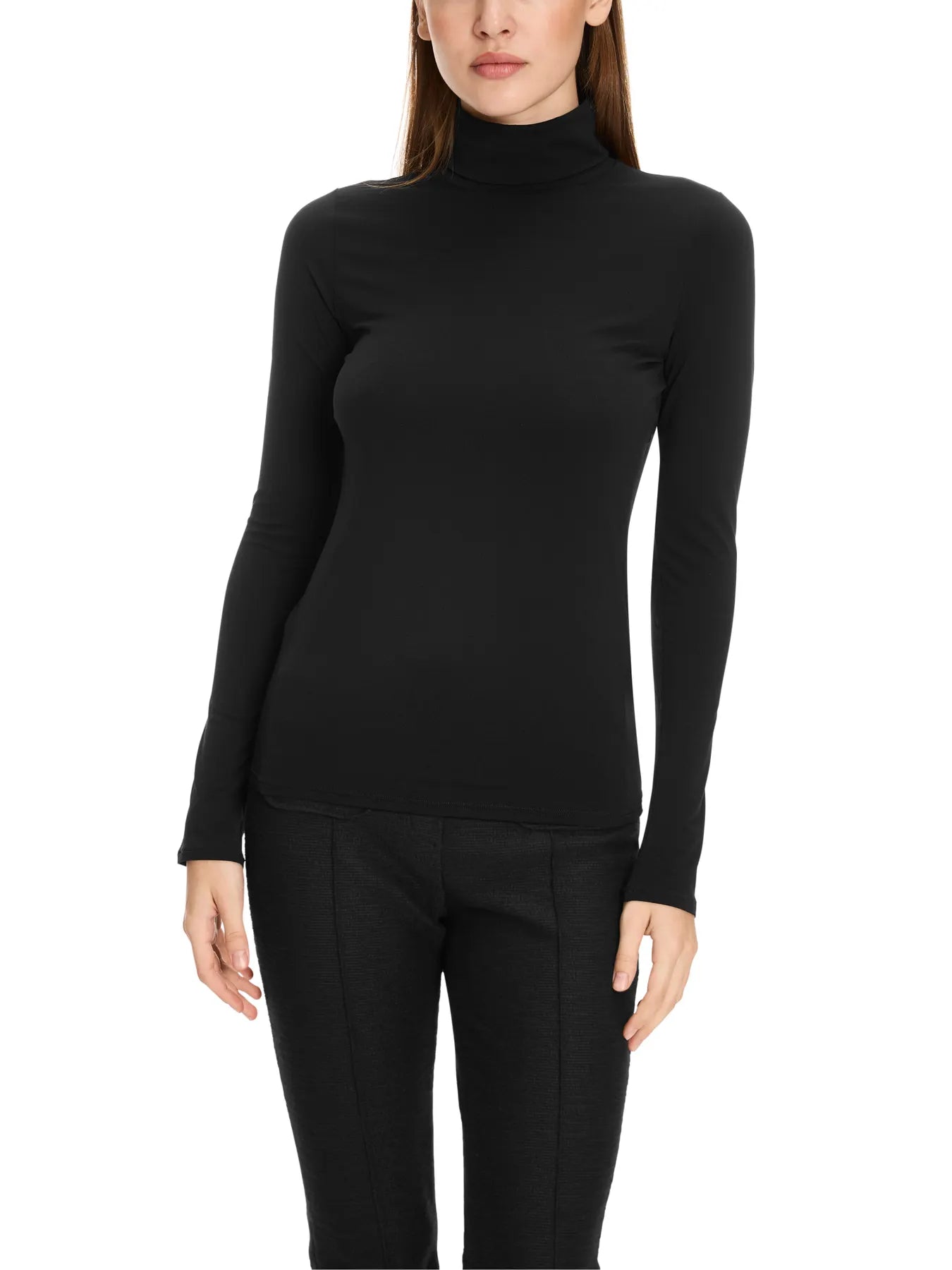 MARC CAIN +E 48.54 J03 Zarter Rollkragenpullover Schwarz black 900