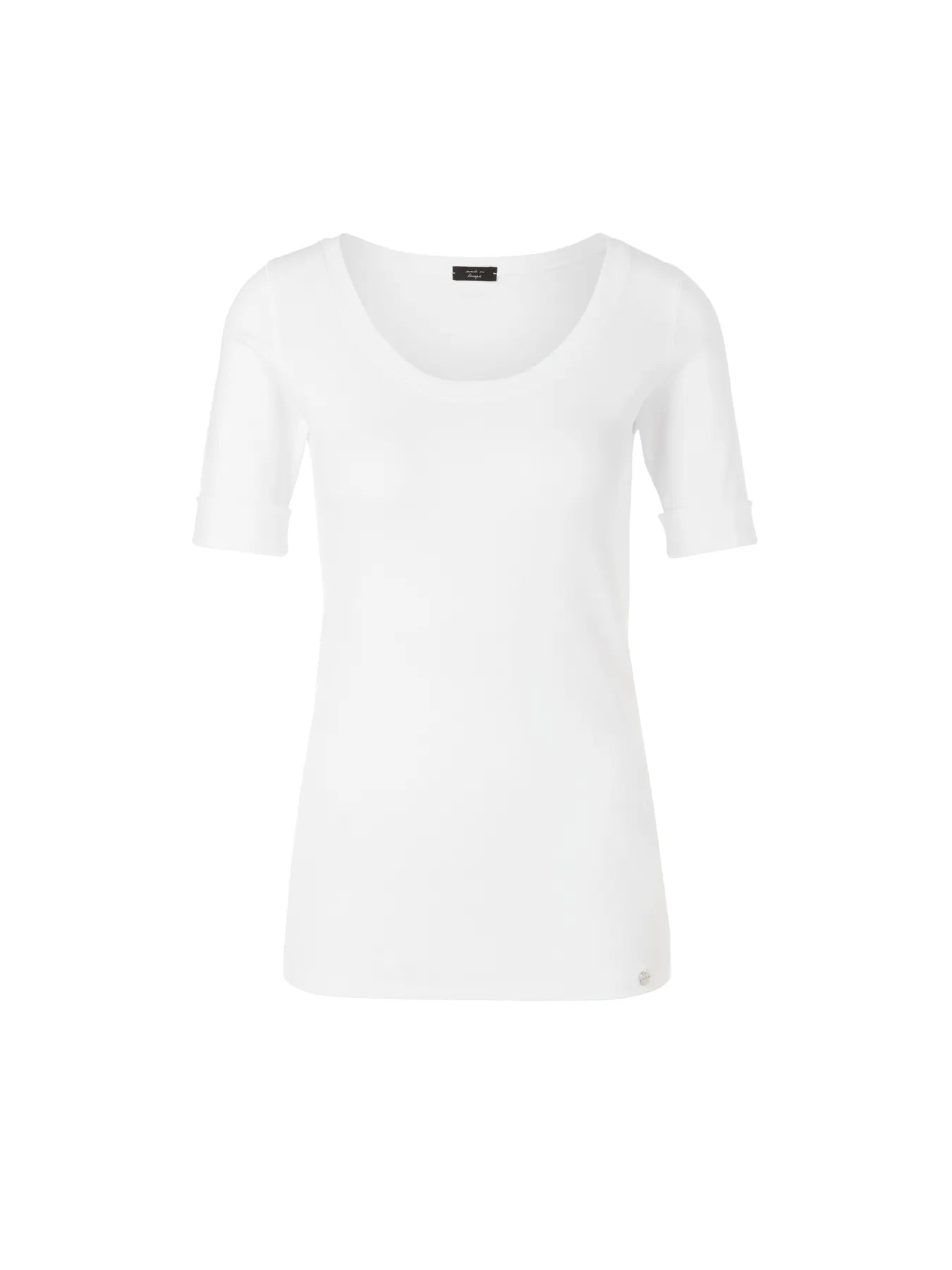 MARC CAIN +E 48.69 J14 hochwertiges Basic-Shirt weiss white 100