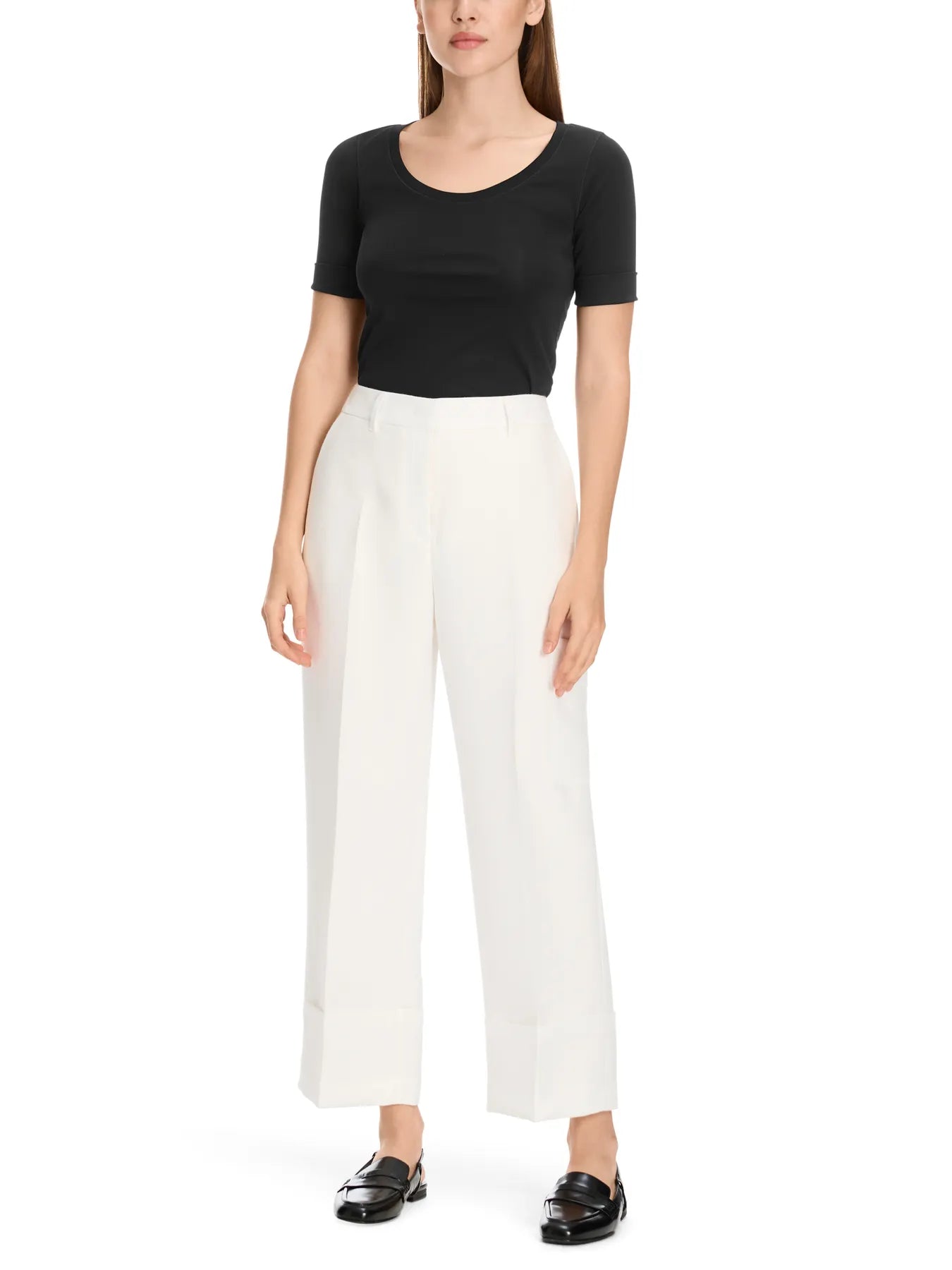 MARC CAIN +E 48.69 J14 Hochwertiges Basic-Shirt midnight black 900