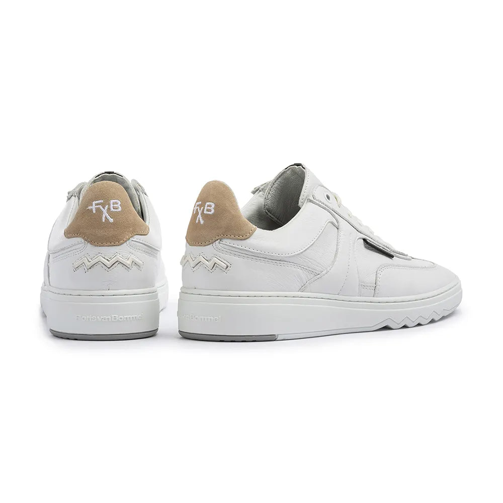 VAN BOMMEL SFM-10216-60-01 Floris Sport White Printed leather Sneaker Weiß