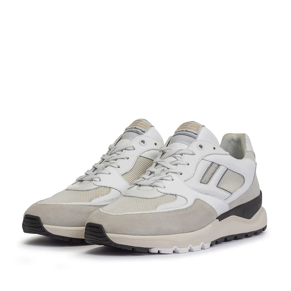 VAN BOMMEL SFM-10154-60-01 Floris Sport Printed Leather Sneaker White