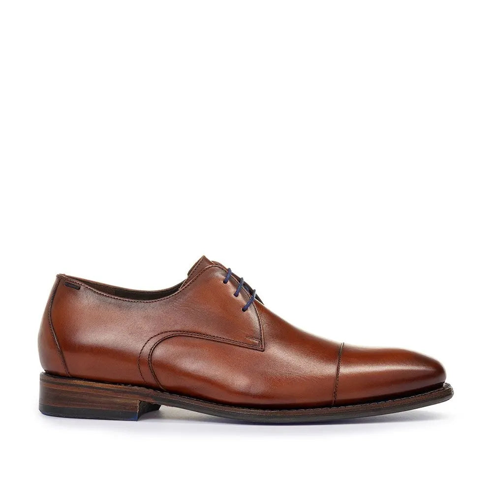 VAN BOMMEL SFM-30310-24-01 Floris Dressed Calf Leather DarkCognac