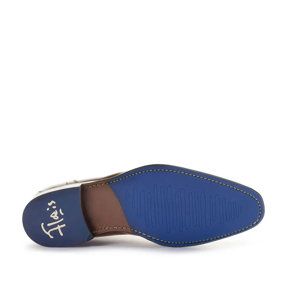 VAN BOMMEL SFM-30310-24-01 Floris Dressed Calf Leather DarkCognac