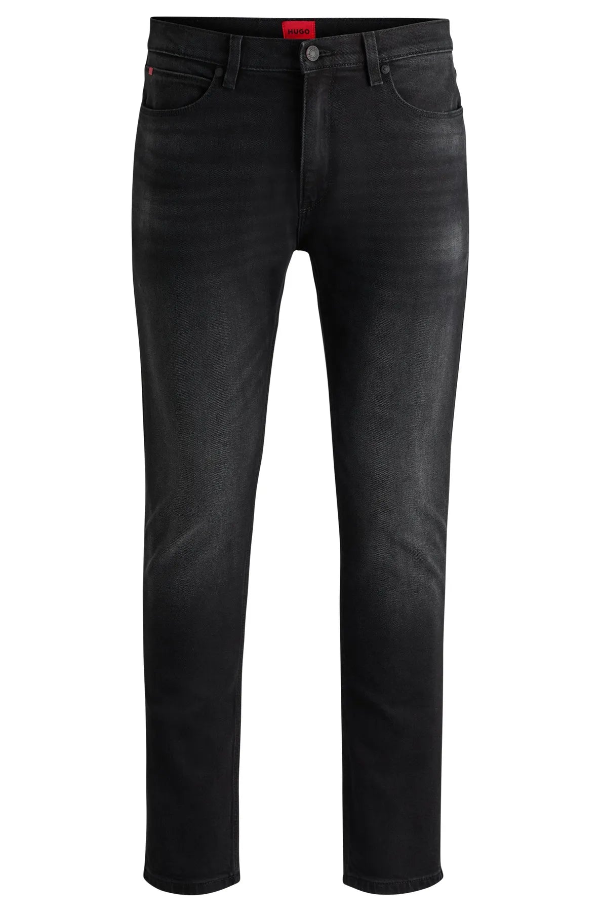 HUGO 634 50522175 Herren Tapered Jeans mit Knopfleiste 10260813 03 Schwarz 459