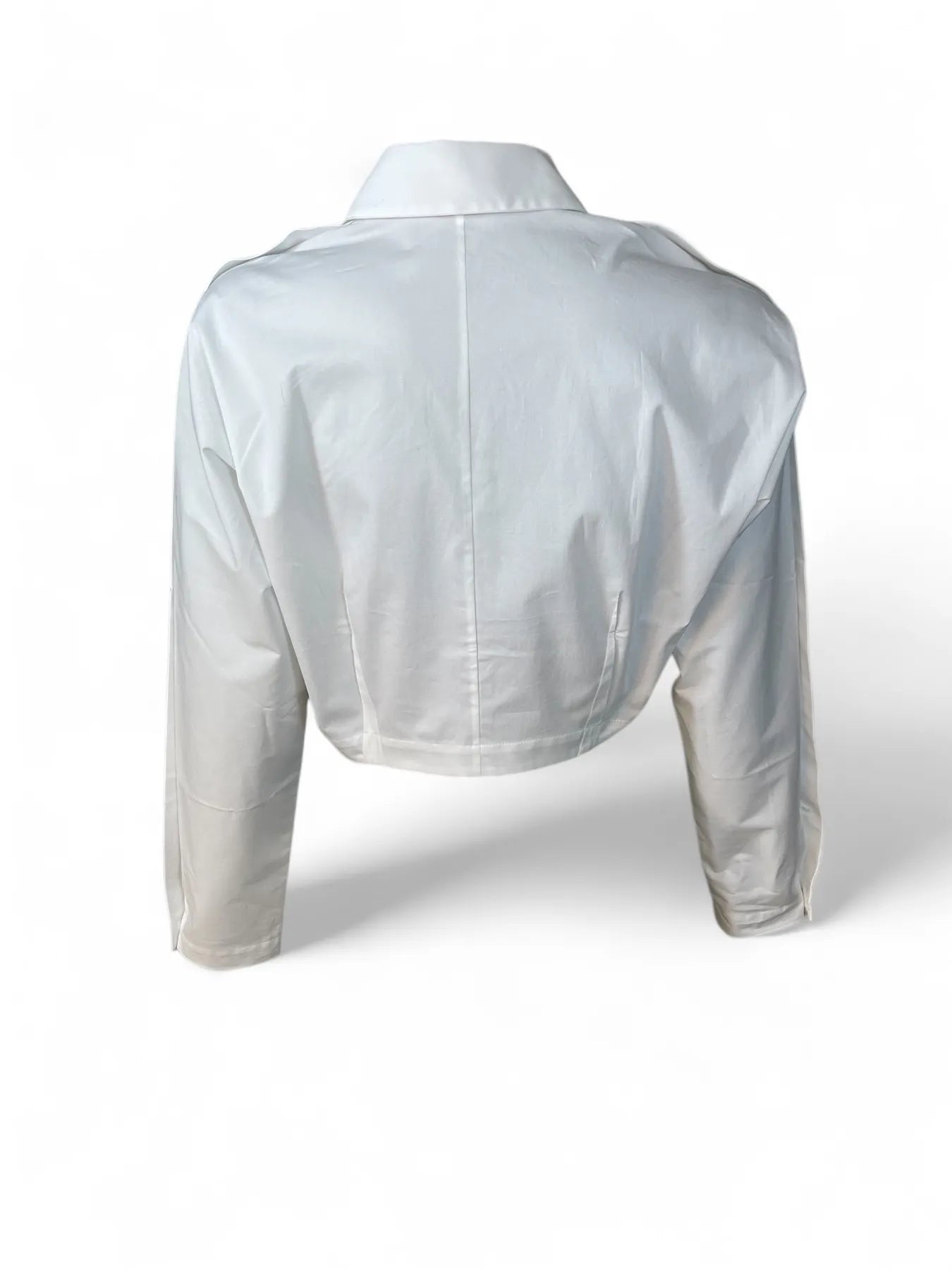 HUGO 50539315 Etsoukie 10251212 01 Cropped-Hemdbluse White