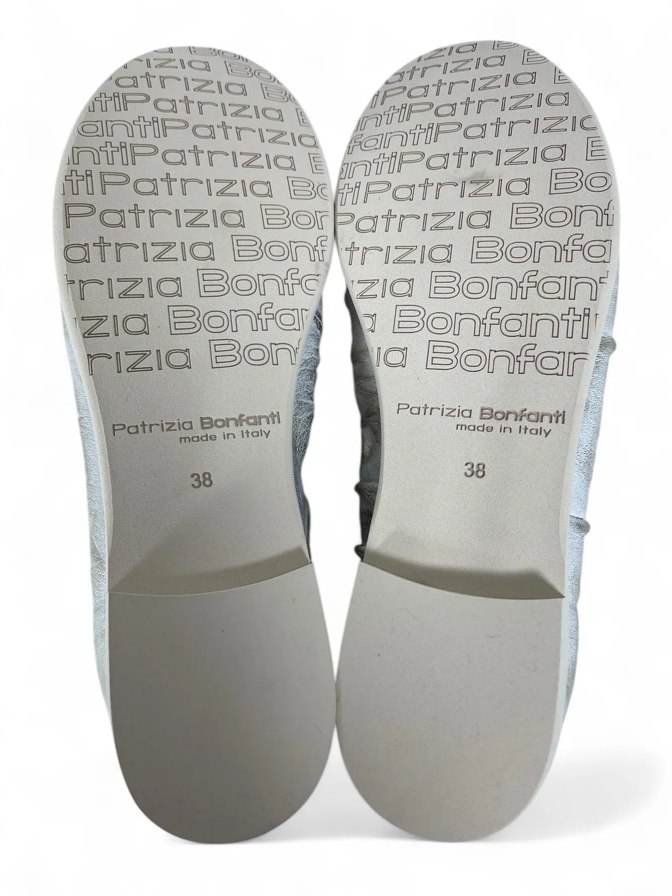 PATRIZIA BONFANTI DOVER - MILLY SATA GOMM BRUSHED DAMEN MOKASSINS SLIPPER SILBER.