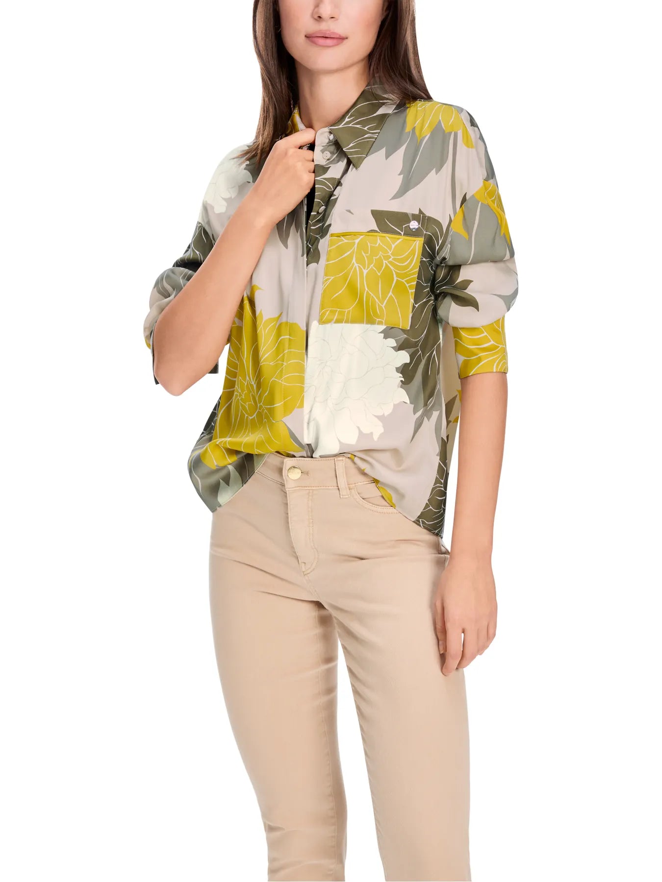 MARC CAIN
YC 51.01 W12 Bluse mit floralem Dessin deep pearl