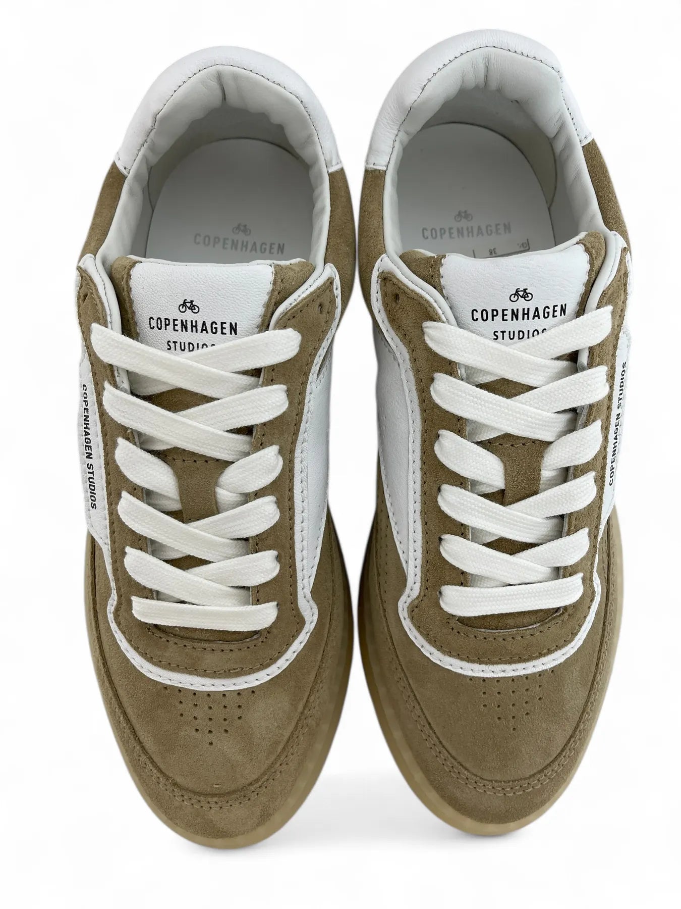 COPENHAGEN CPH90 LEATHER MIX DAMEN SNEAKER SAND/WHITE