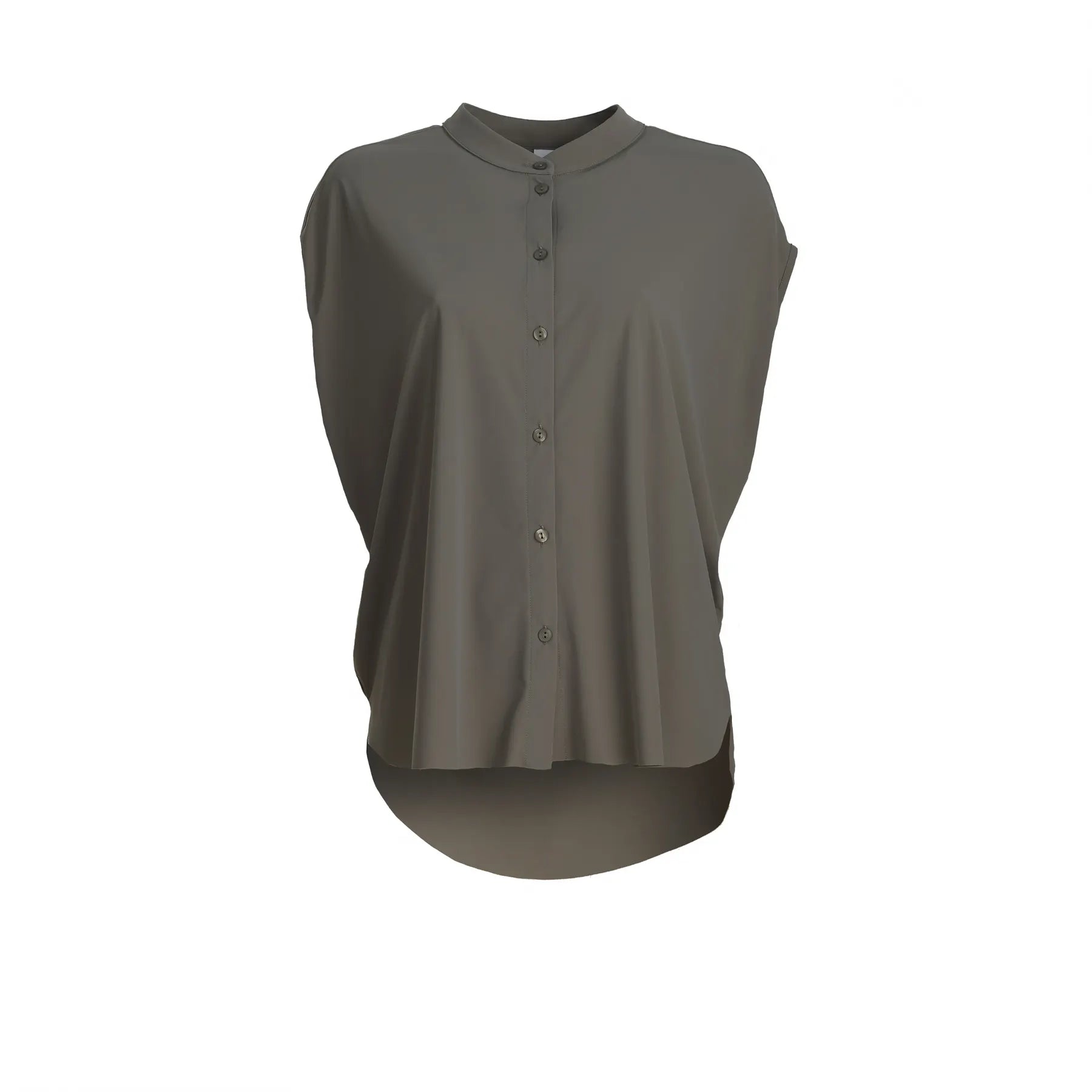 JAPAN TKY TOKIKO DAMEN BLUSE TECHNOJERSEY STRETCH OLIVE