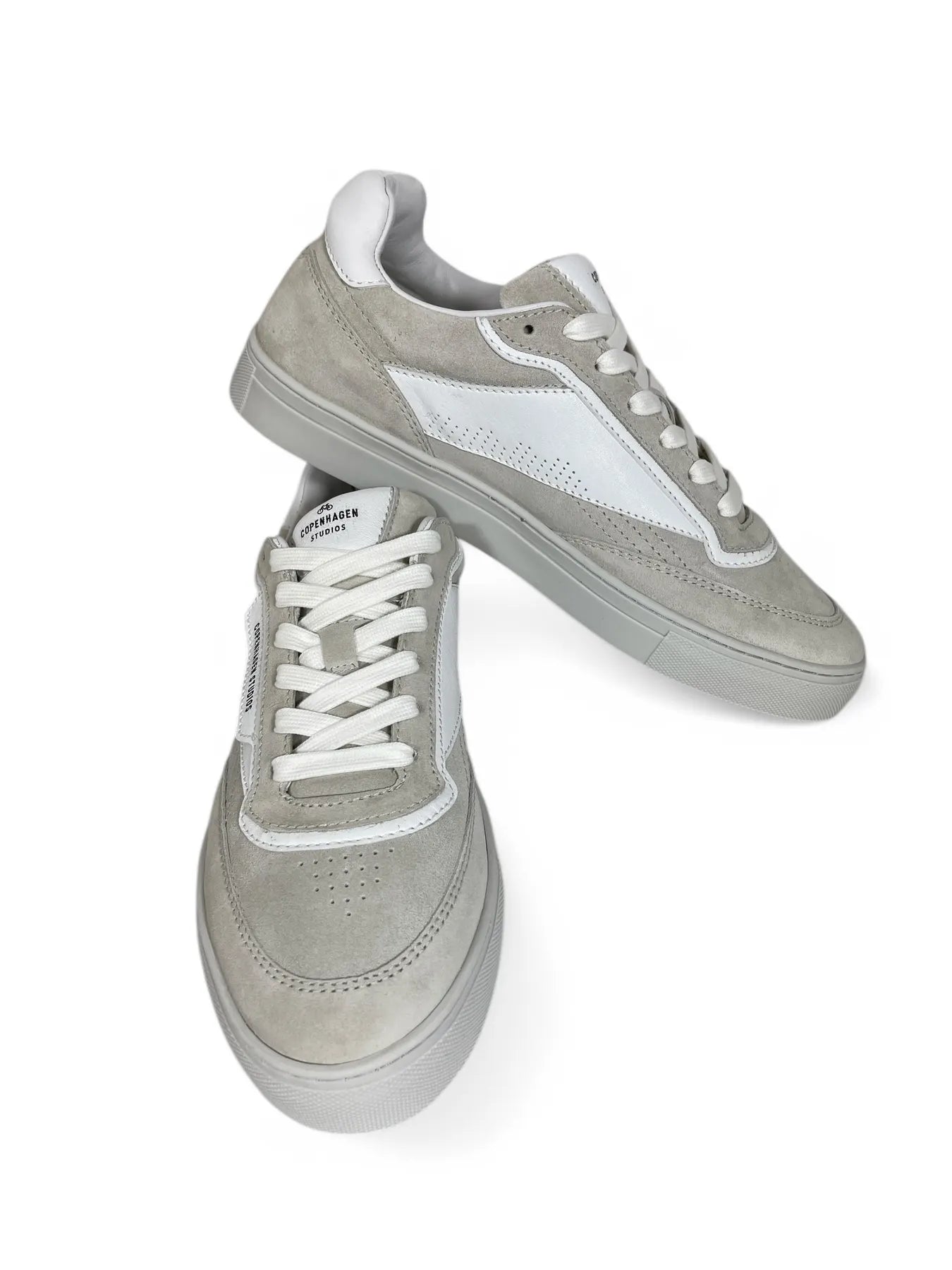 COPENHAGEN - CPH90M LEATHER MIX SUEDE HERREN SNEAKERS LIGHT GREY/WHITE