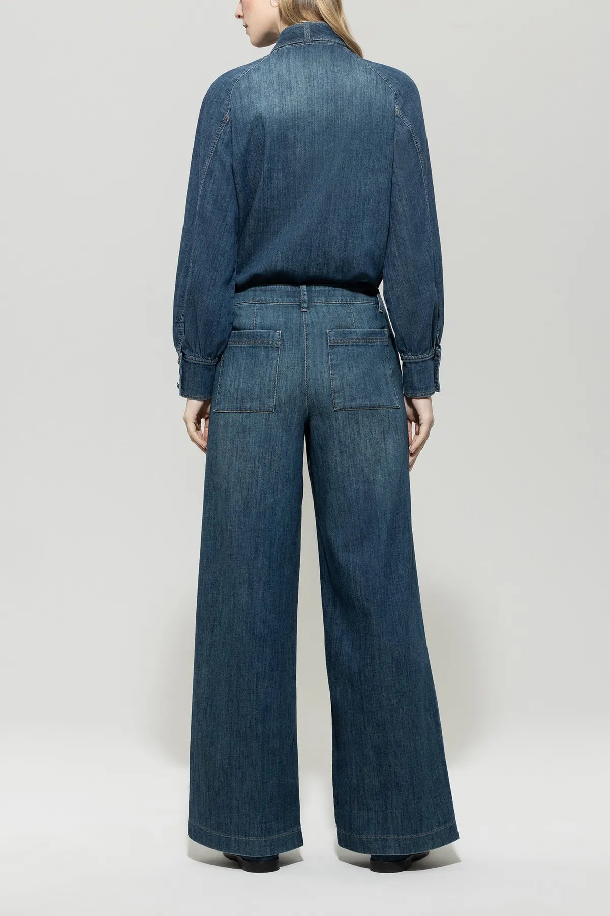 LUISA CERANO 628814/3474-0 fließende Denimhose Blau