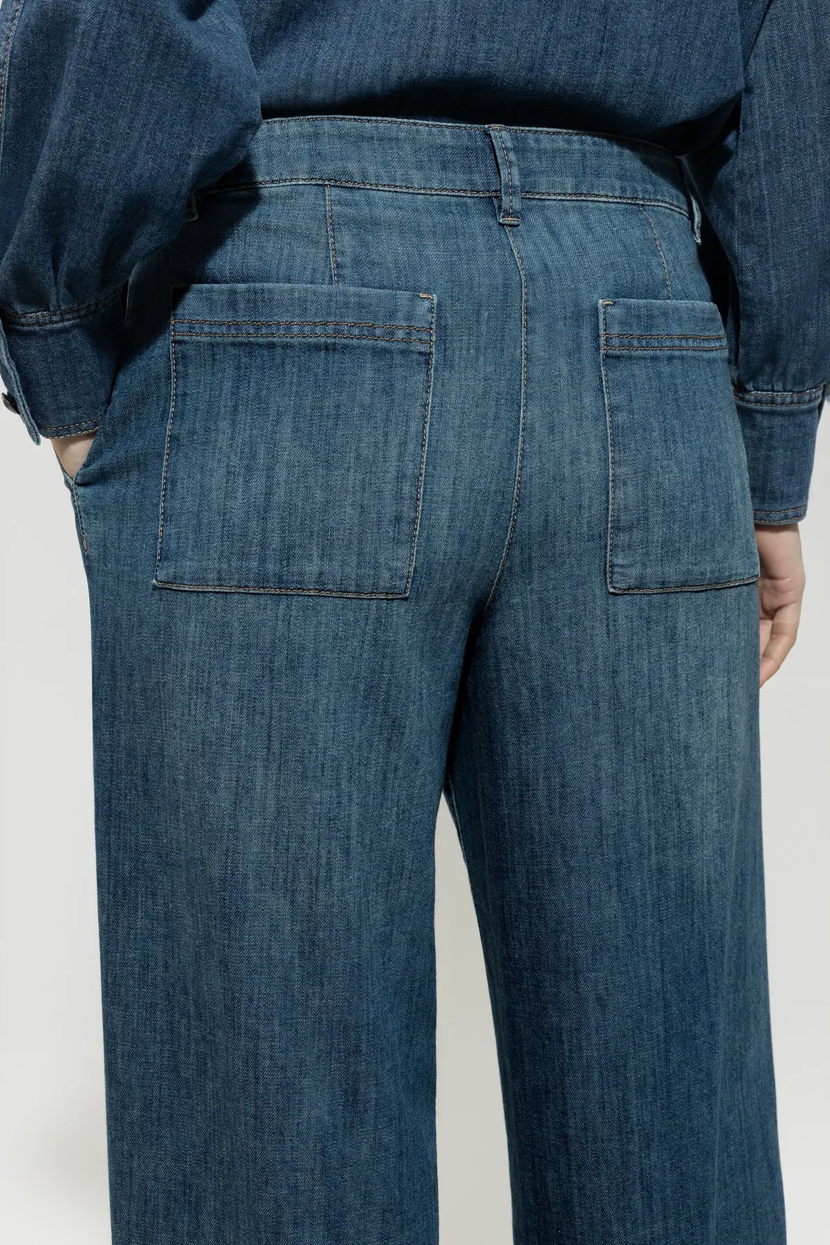 LUISA CERANO 628814/3474-0 fließende Denimhose Blau