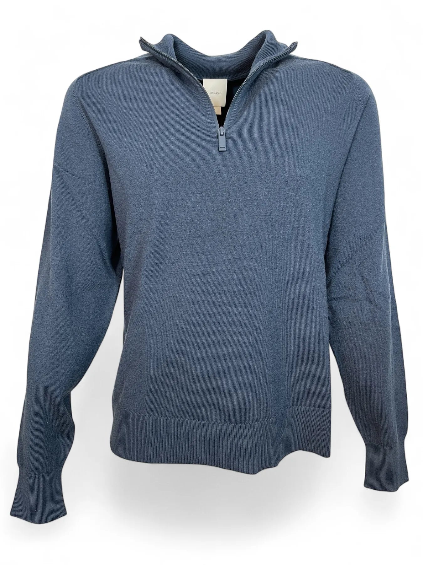CALVIN KLEIN
K10K113413 TECH MERINO STRETCH QUARTER ZIP STRICK TROYER BLUE