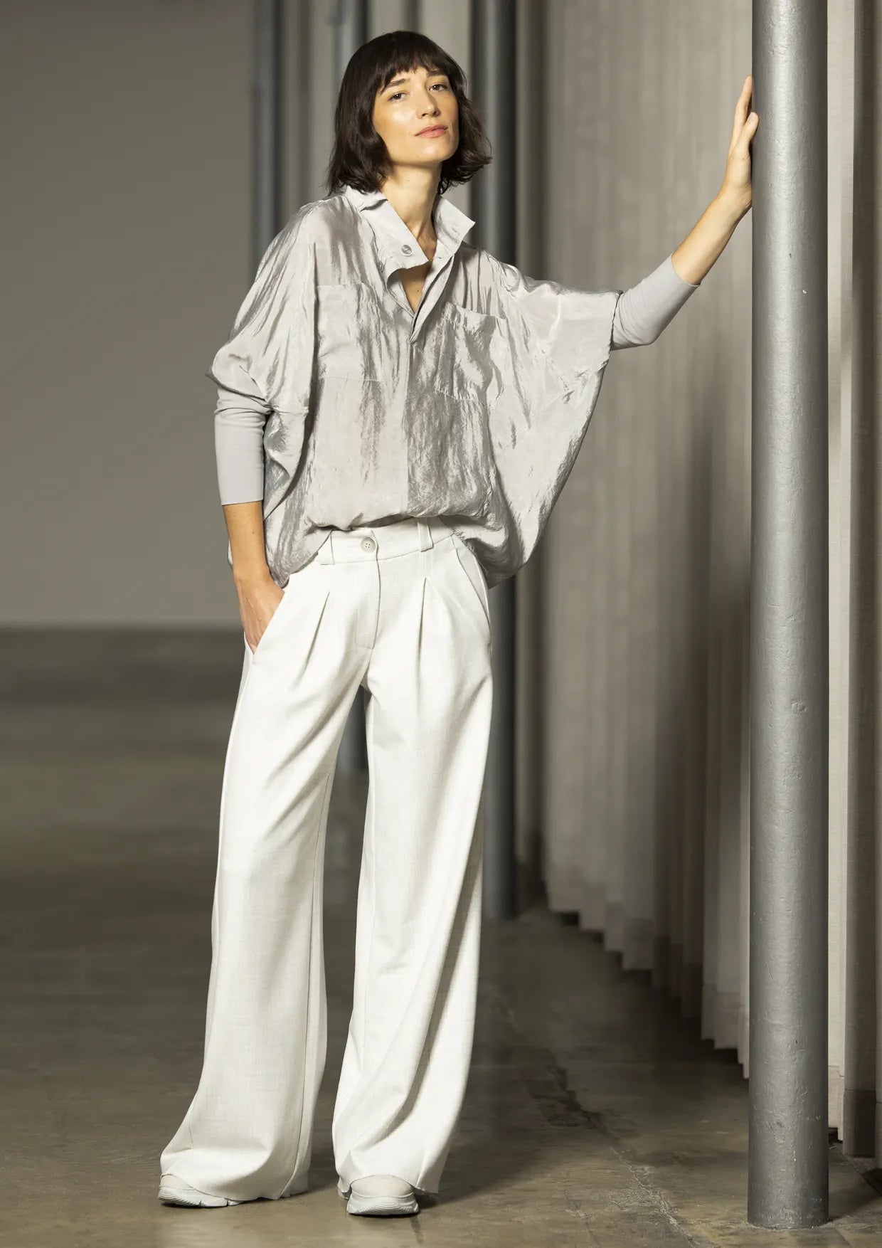 ANIA SCHIERHOLT HO3183/52 HOSE HELLGRAU FOG.