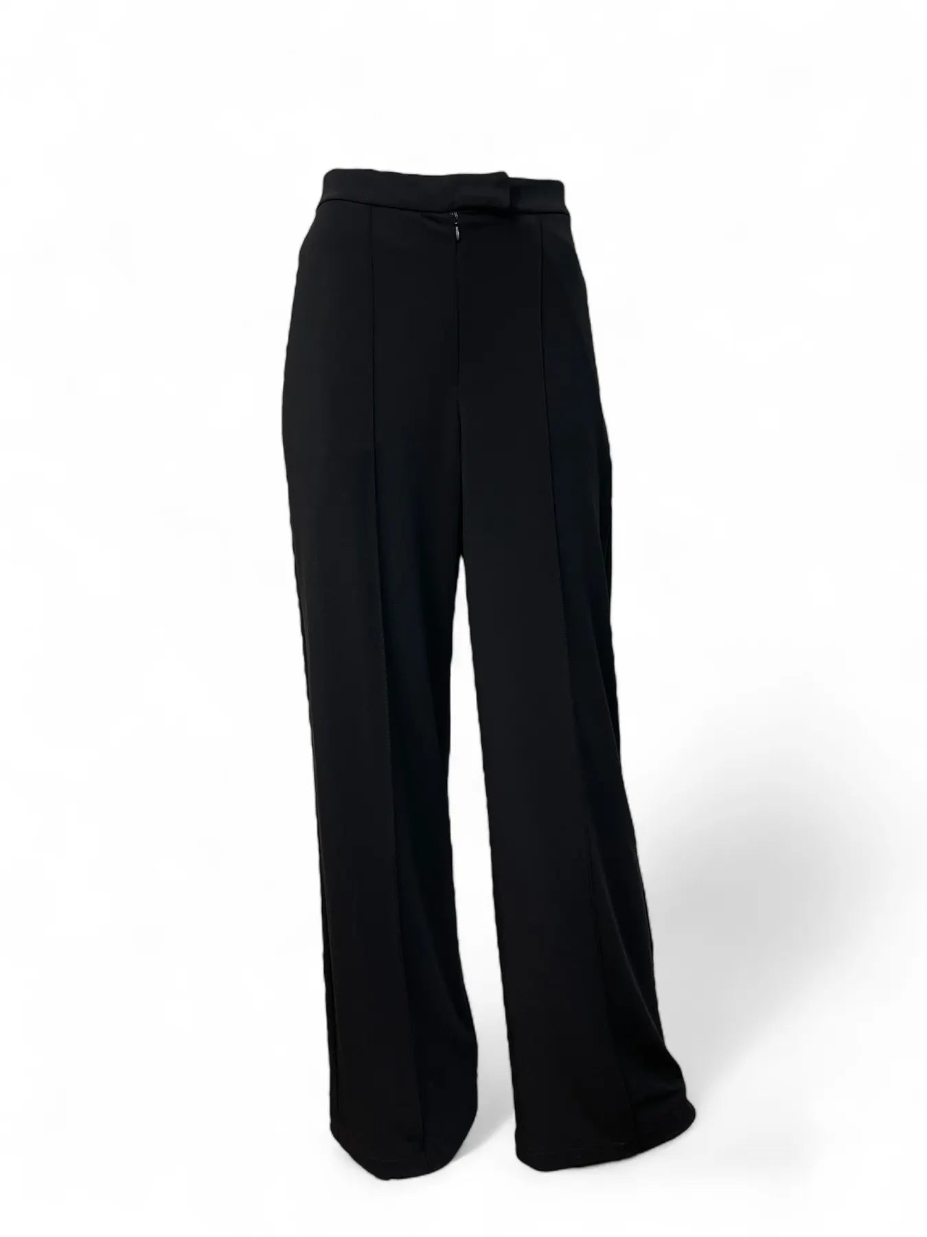 ULI SCHNEIDER 51344 Marlene Hose Micro Jersey Tuck Pants Black.