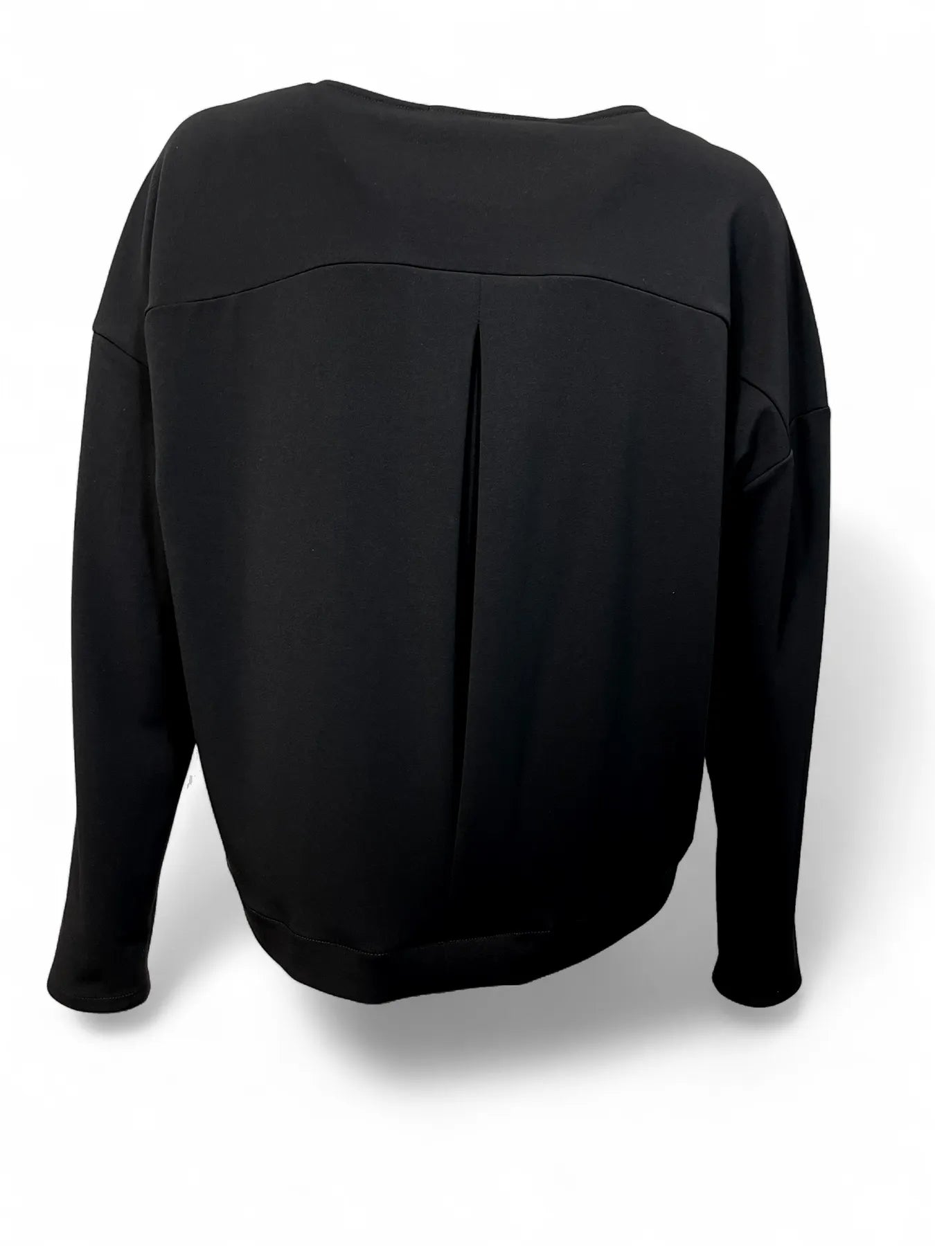 ULI SCHNEIDER 30444 Damen Pullover Micro Jersey Pleat Sweatshirt Black.