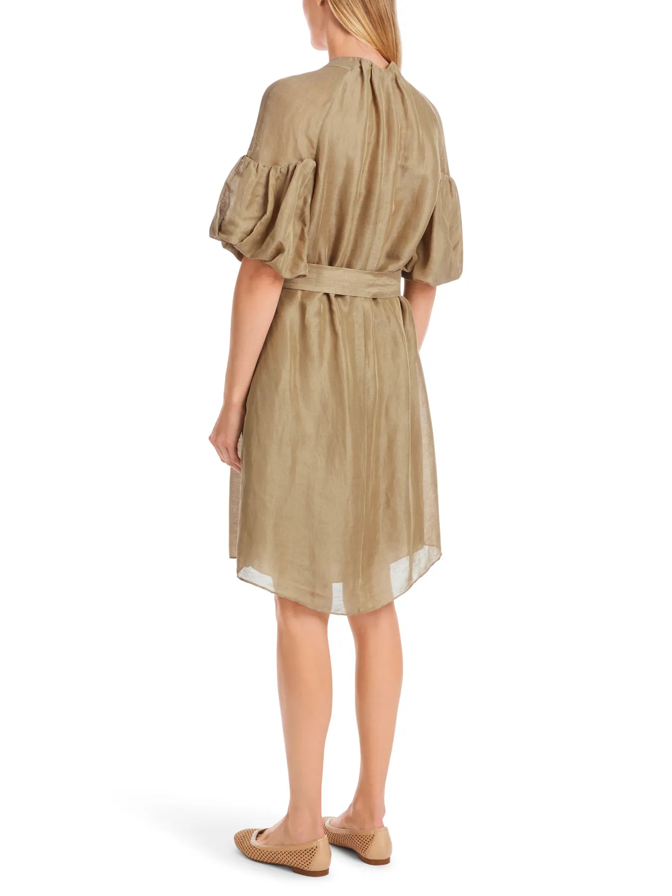 MARC CAIN YC 21.49 W86 Uni Mini Kleid mit Ballonärmeln Braun