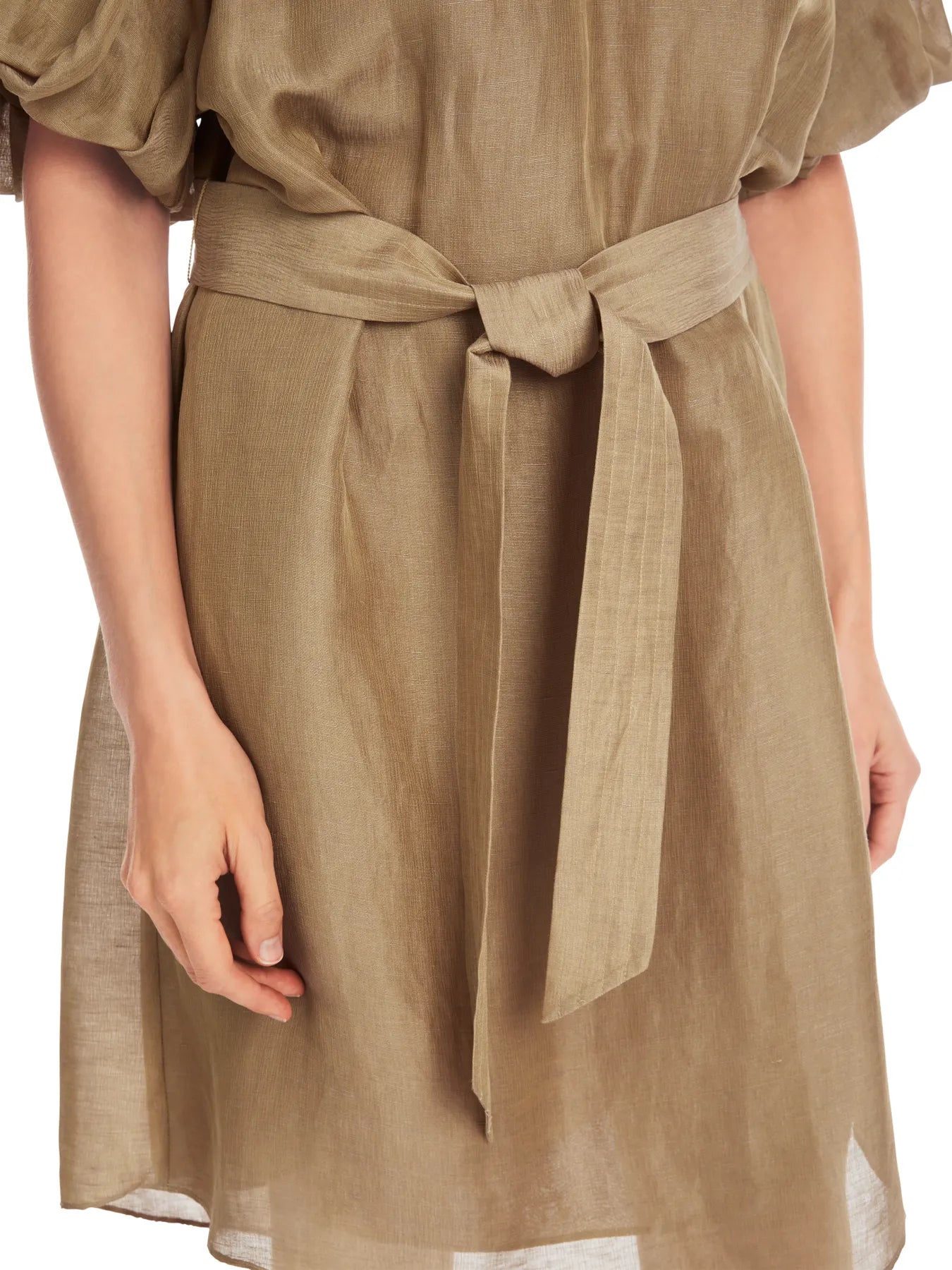 MARC CAIN YC 21.49 W86 Uni Mini Kleid mit Ballonärmeln Braun