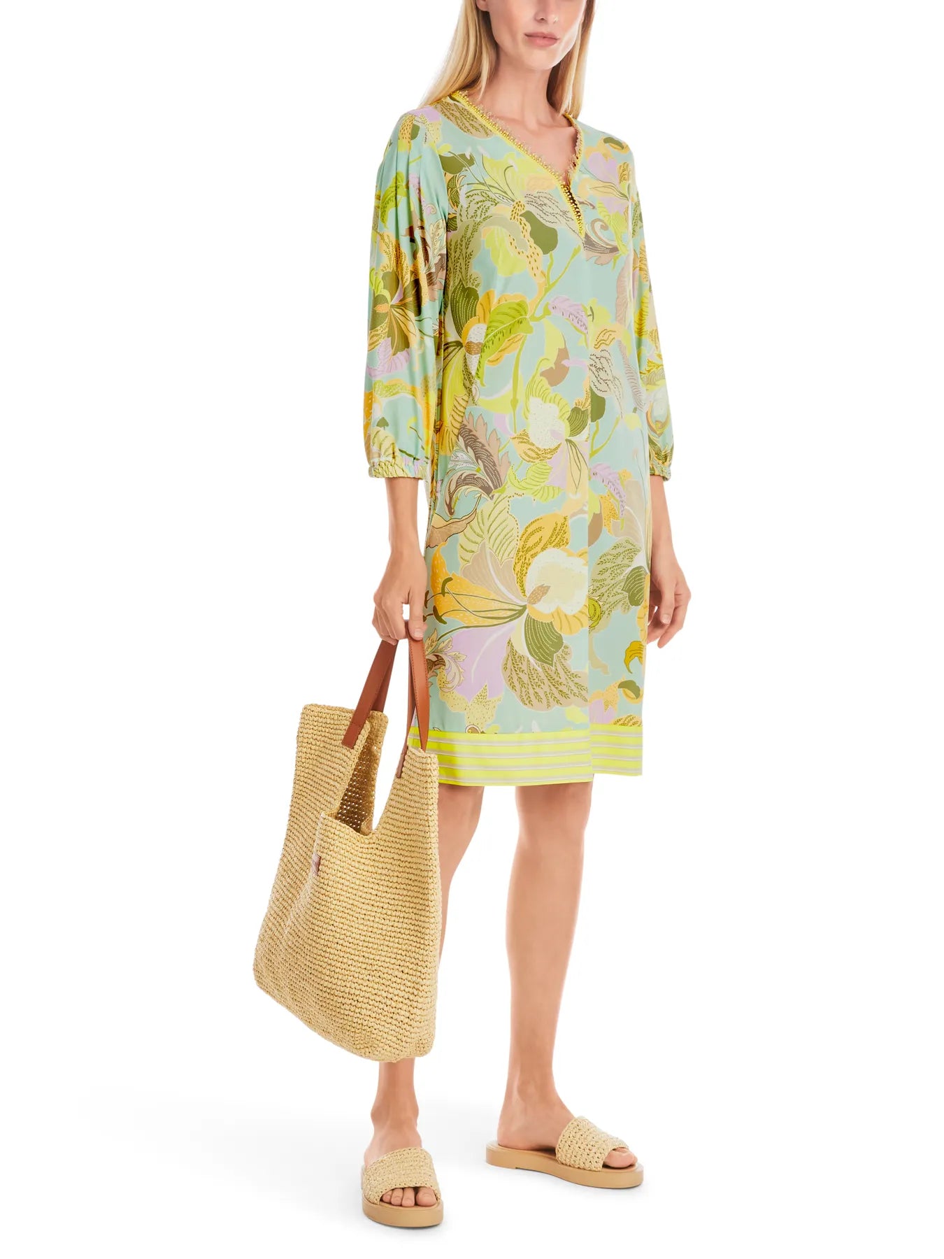 MARC CAINYC 21.51 J38 Tunikakleid mit Print Gelb