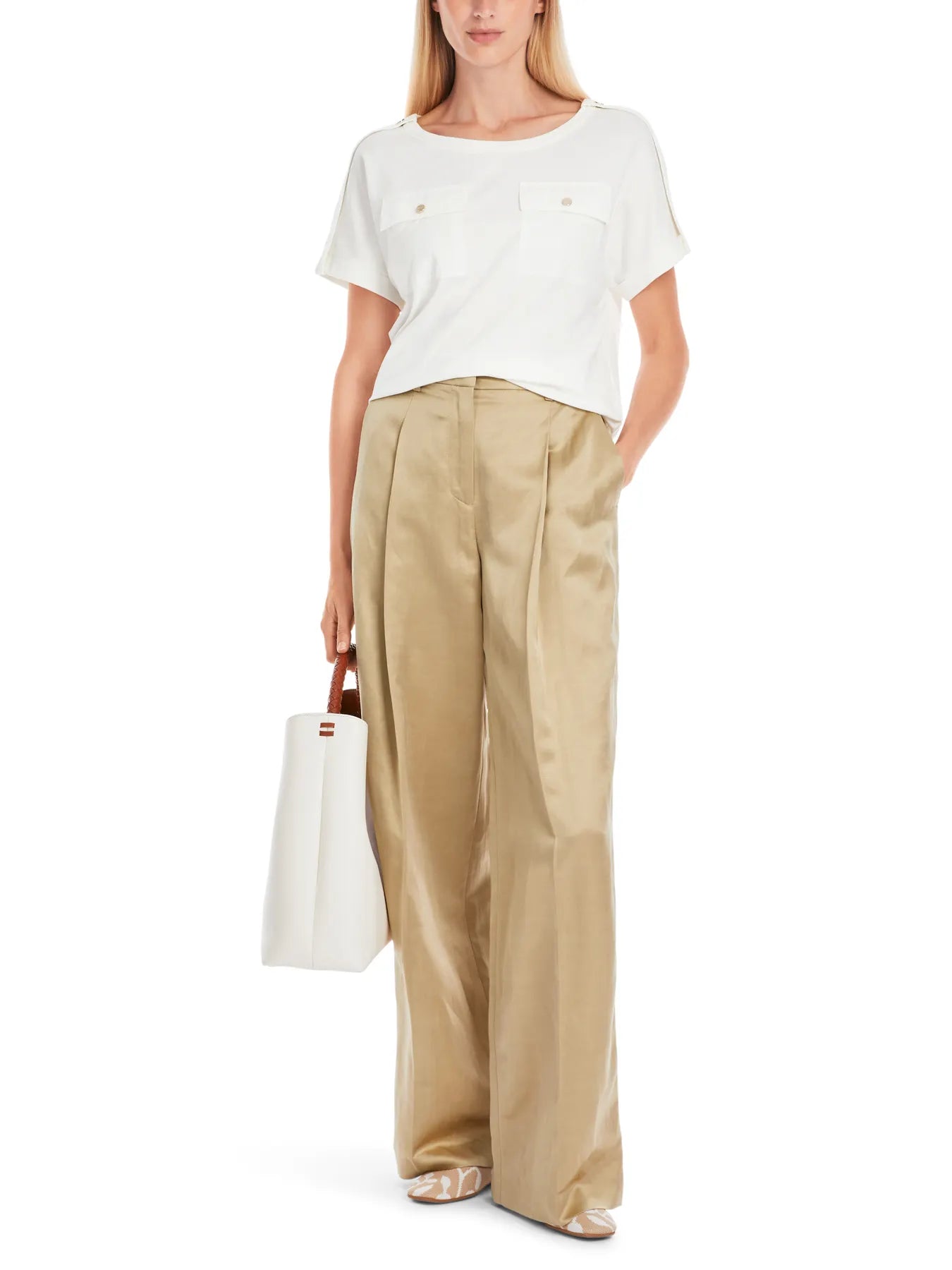 MARC CAIN
YC 48.59 J14 Damen T-Shirt Off-White Weiß