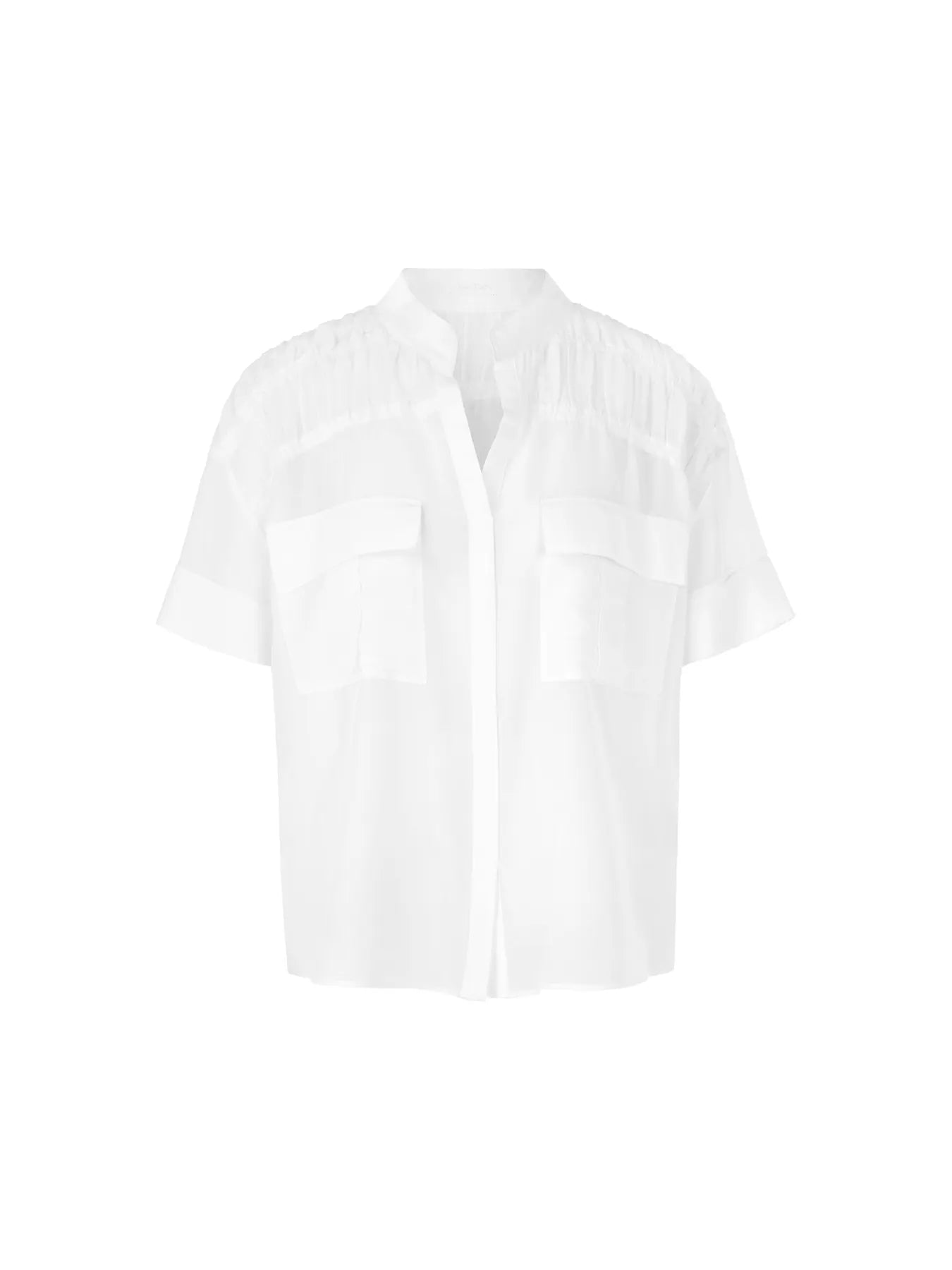 MARC CAIN
YC 51.40 W85 Semitransparente Bluse mit Smok Weiß